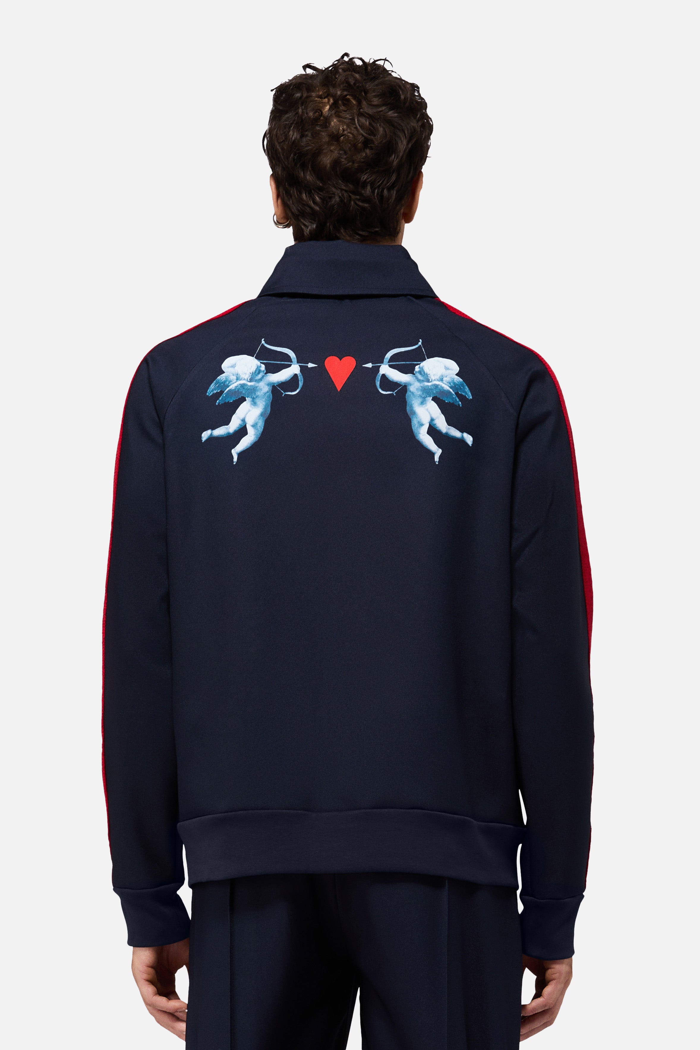 Double Cupid Collared Jacket Navy