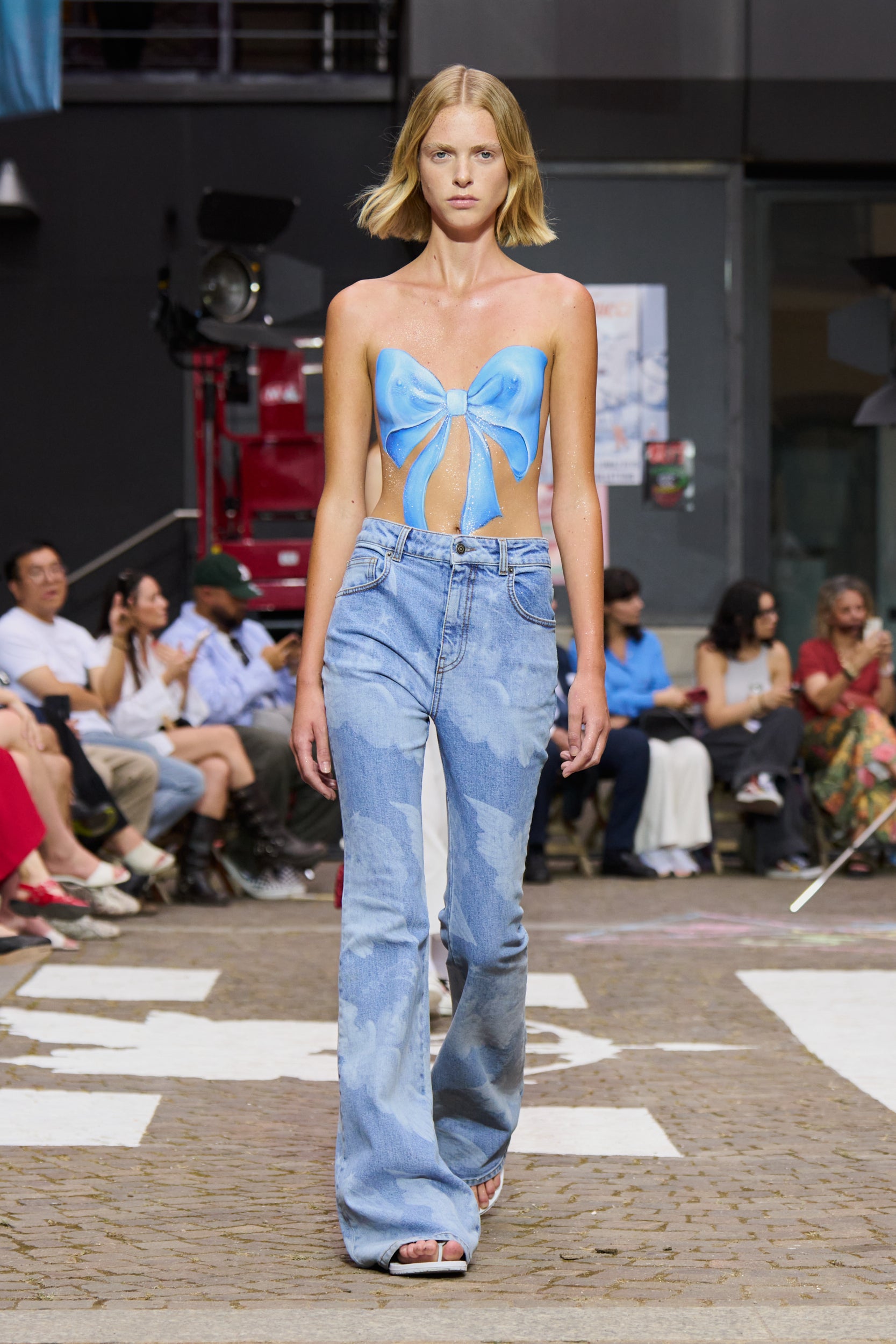 Angel Skinny Flared Jeans Blue