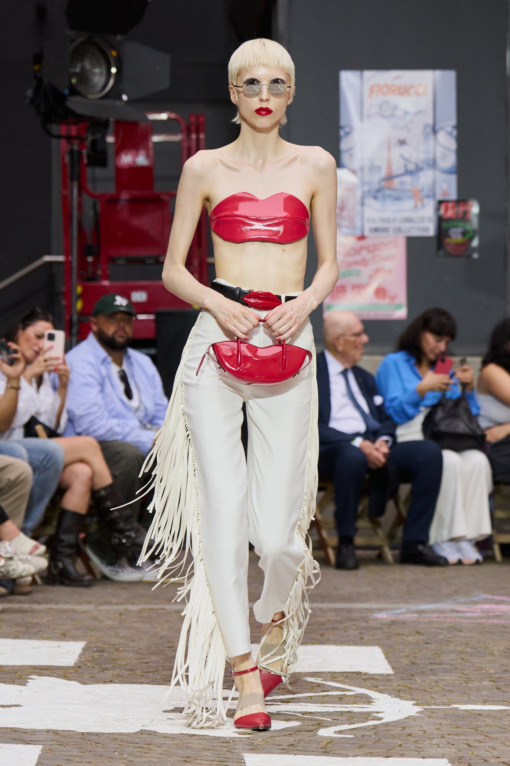 Fringe Trousers White