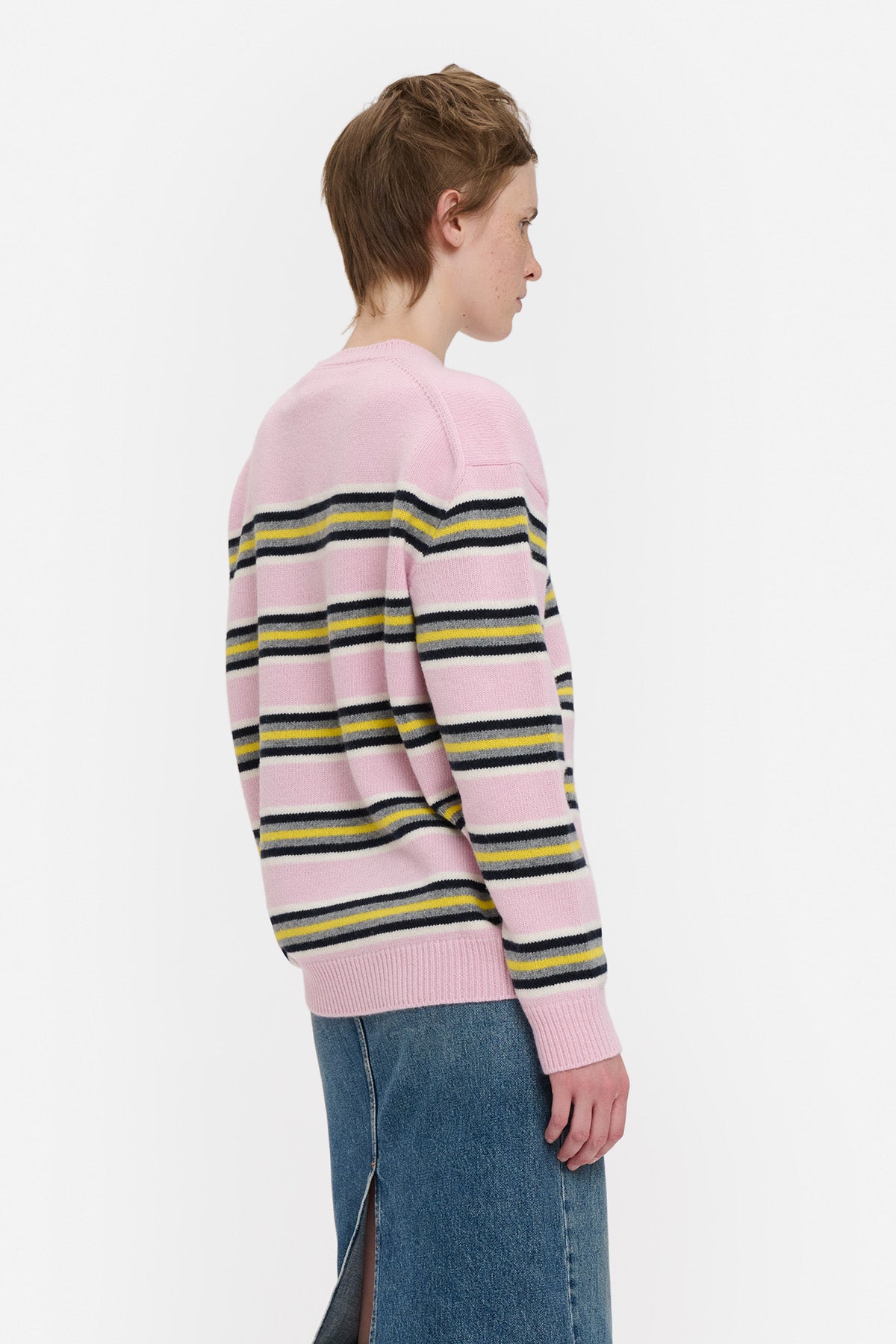 Striped Angels Patch Sweater