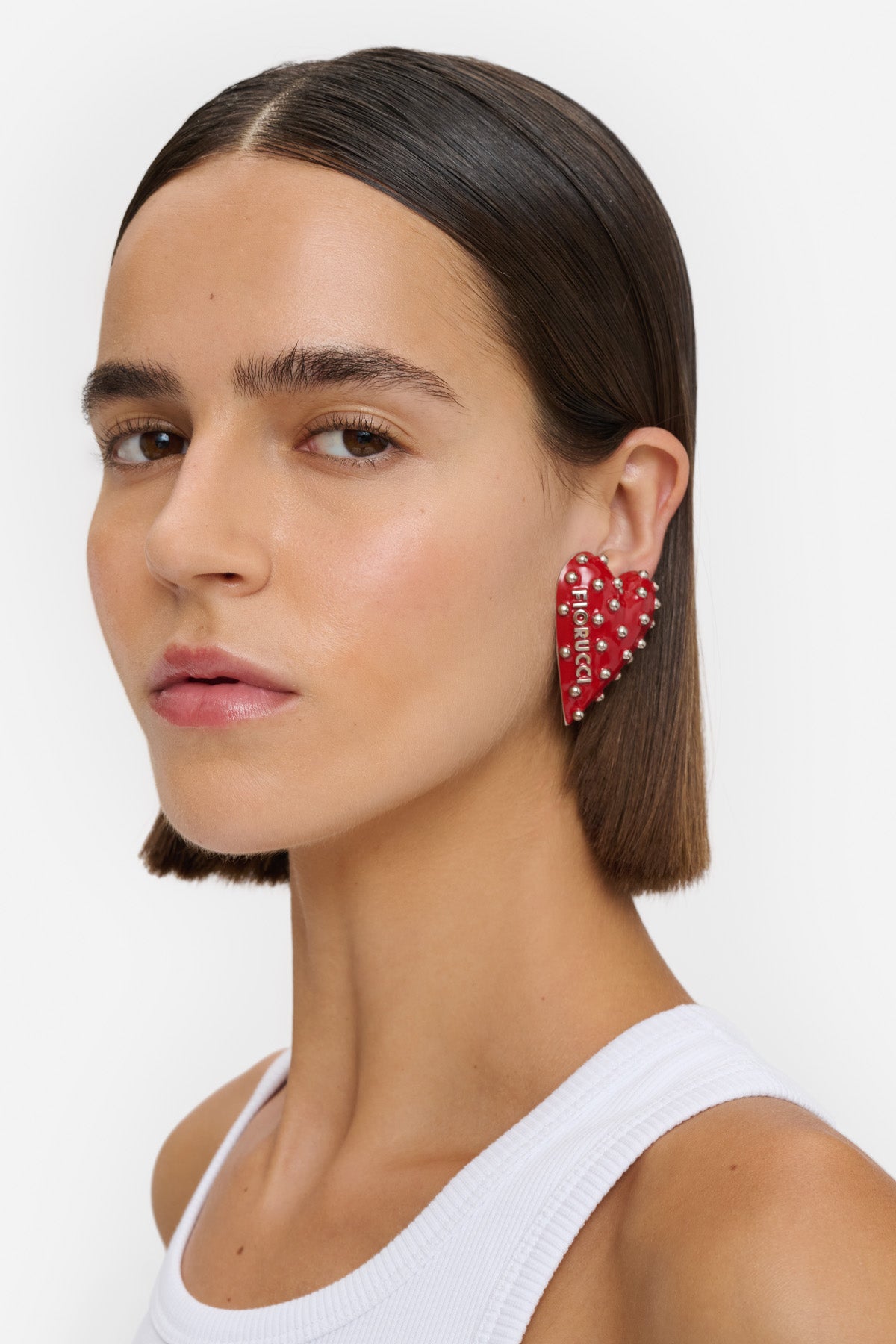 Studded Heart Earrings
