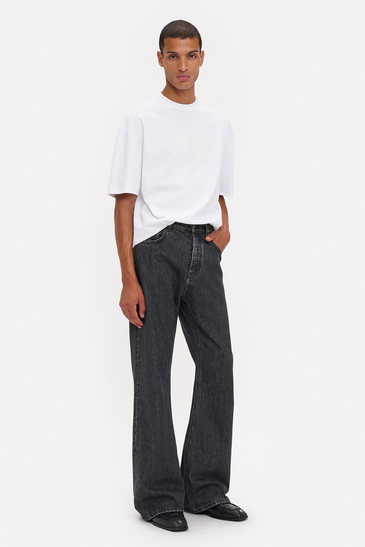 T-shirt Relaxed Patch Cupido in Pizzo