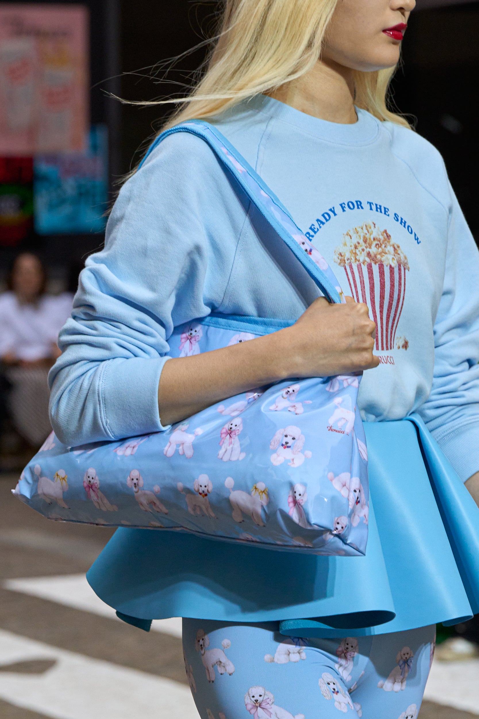 Poodle Hobo Bag Light Blue