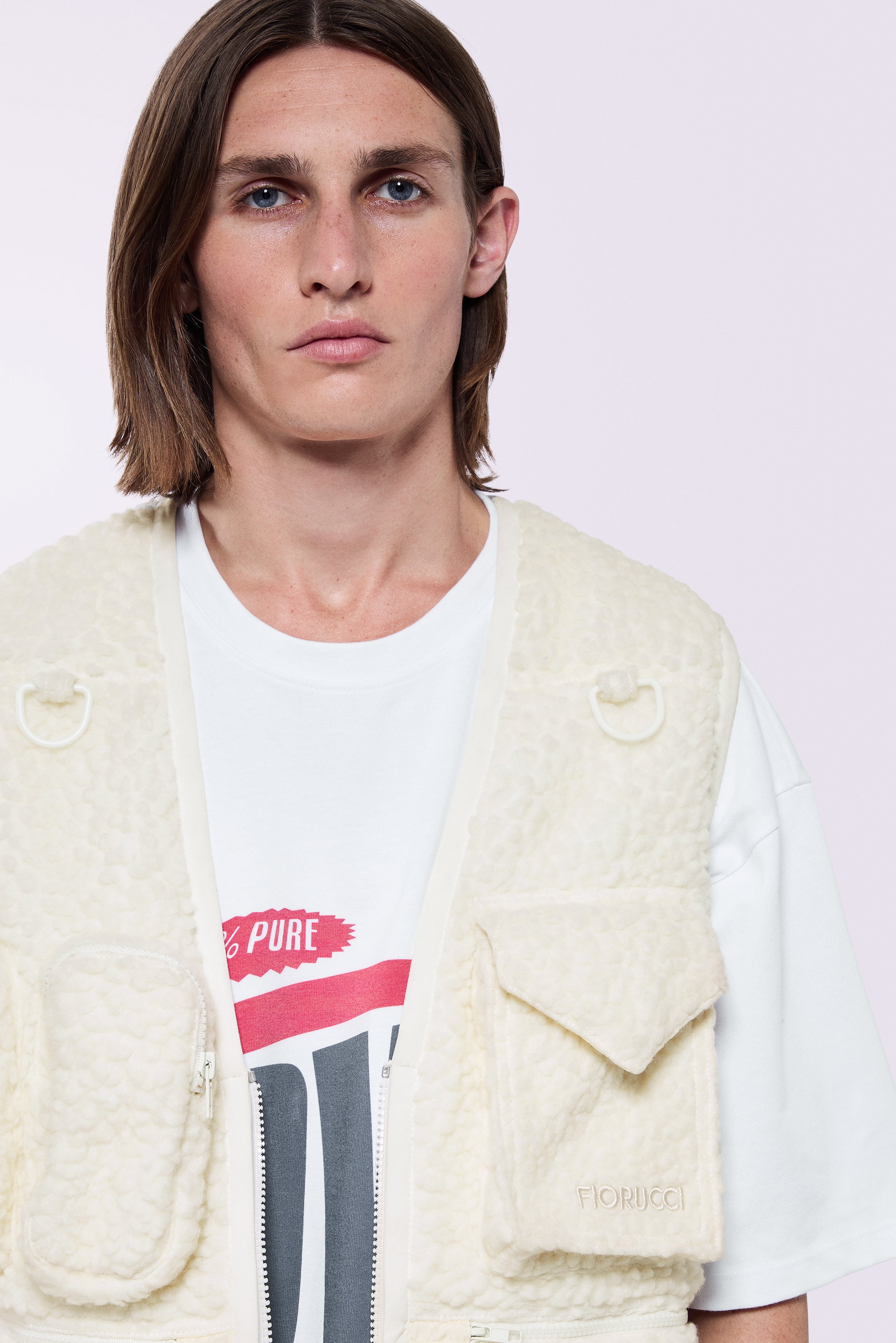 Super Pocket Sherpa Vest Cream