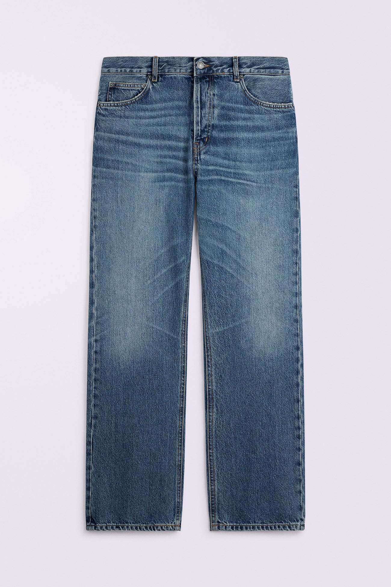 Made In Heaven Straight Fit Jeans Mid Blue