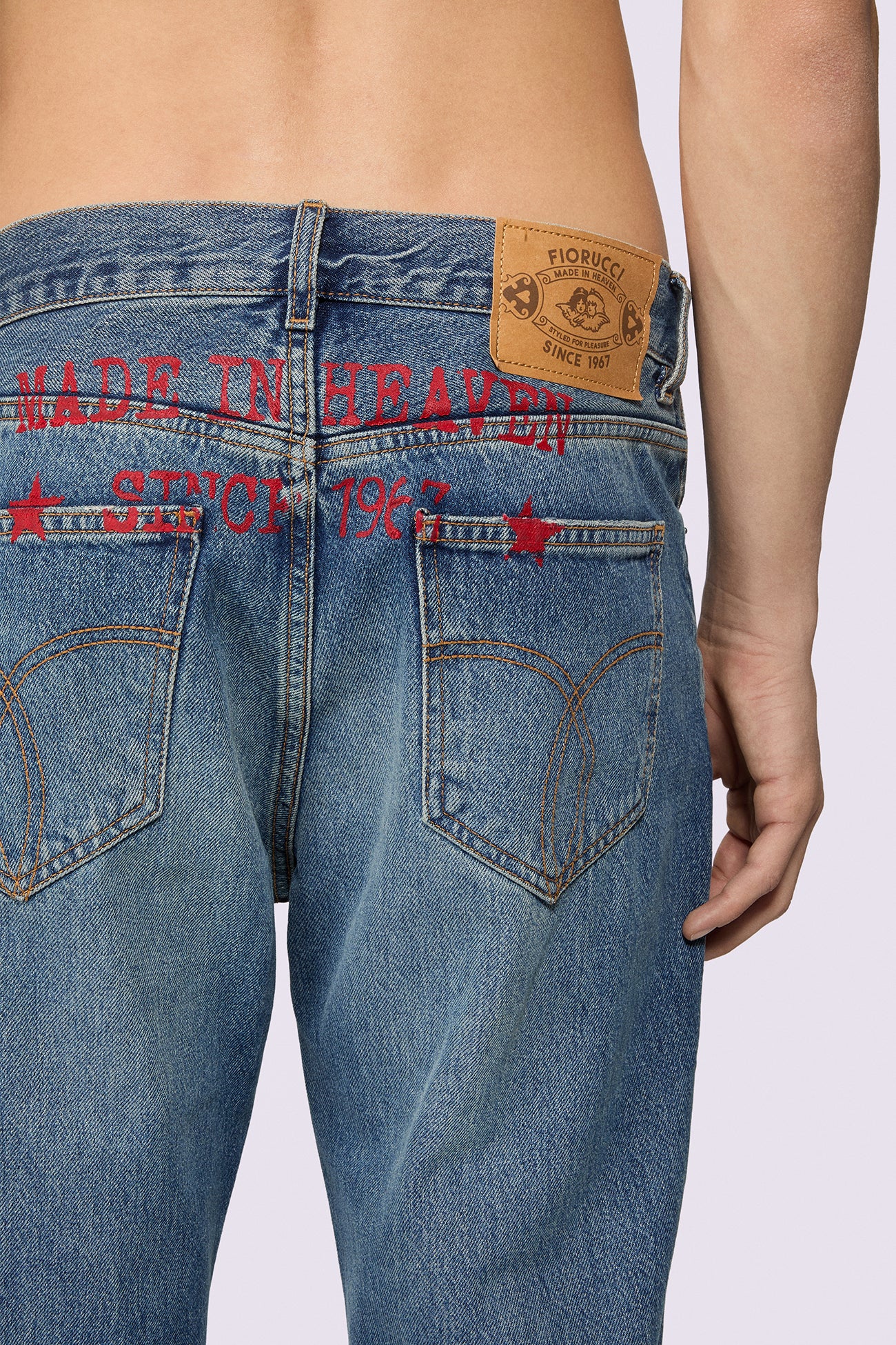 Made In Heaven Straight Fit Jeans Mid Blue