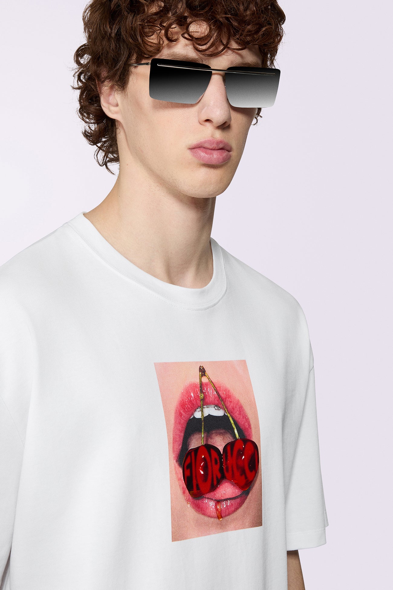 Cherry Mouth Relaxed T-Shirt White