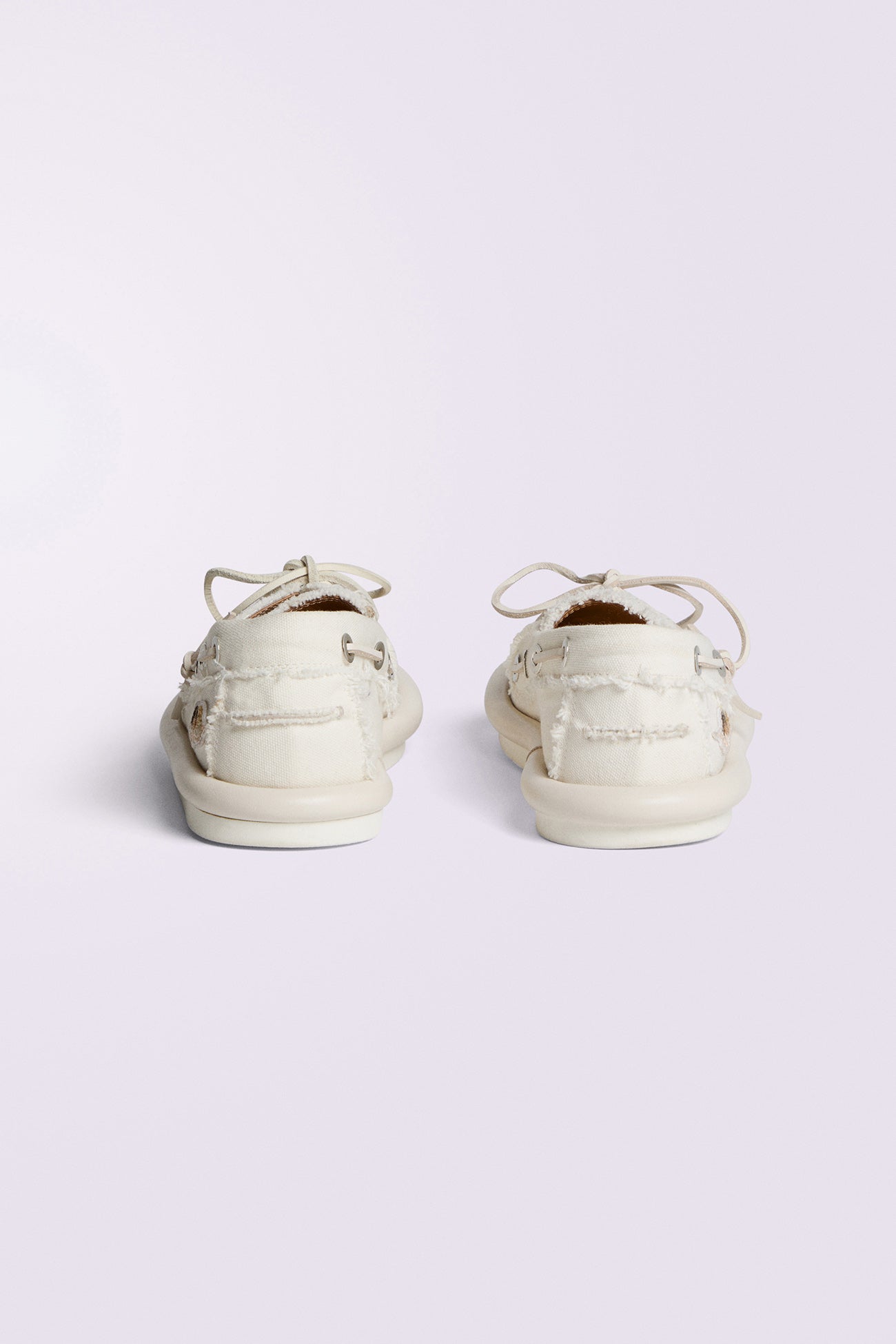 Men's Angels Patch Boat Shoes White