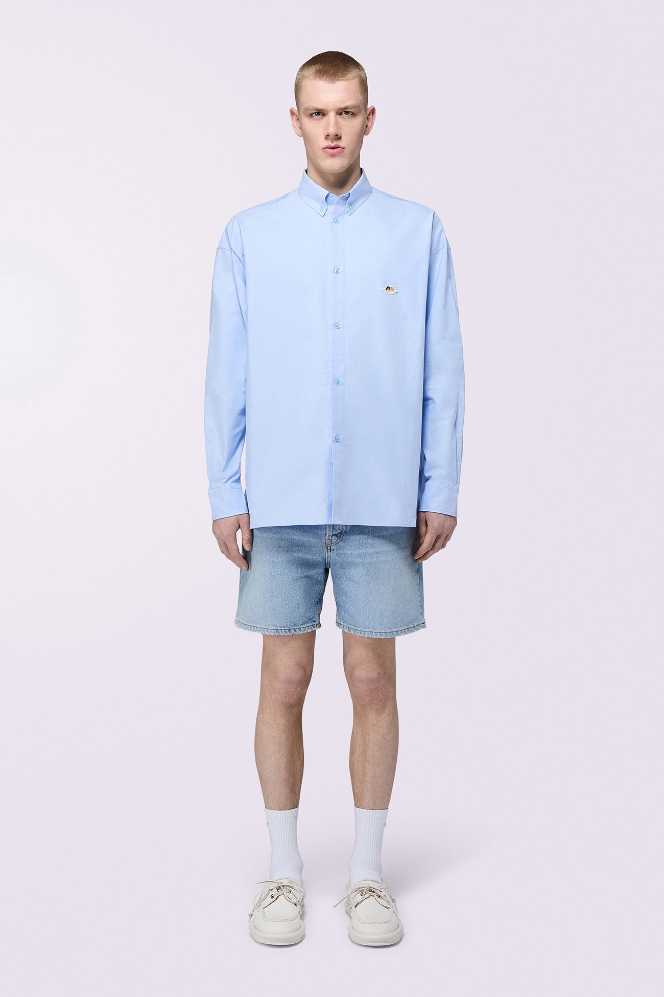 Denim Bermuda Shorts Light Blue