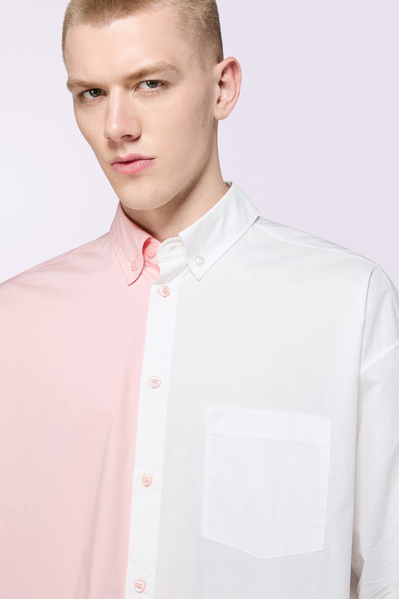 Open Back Shirt Pink