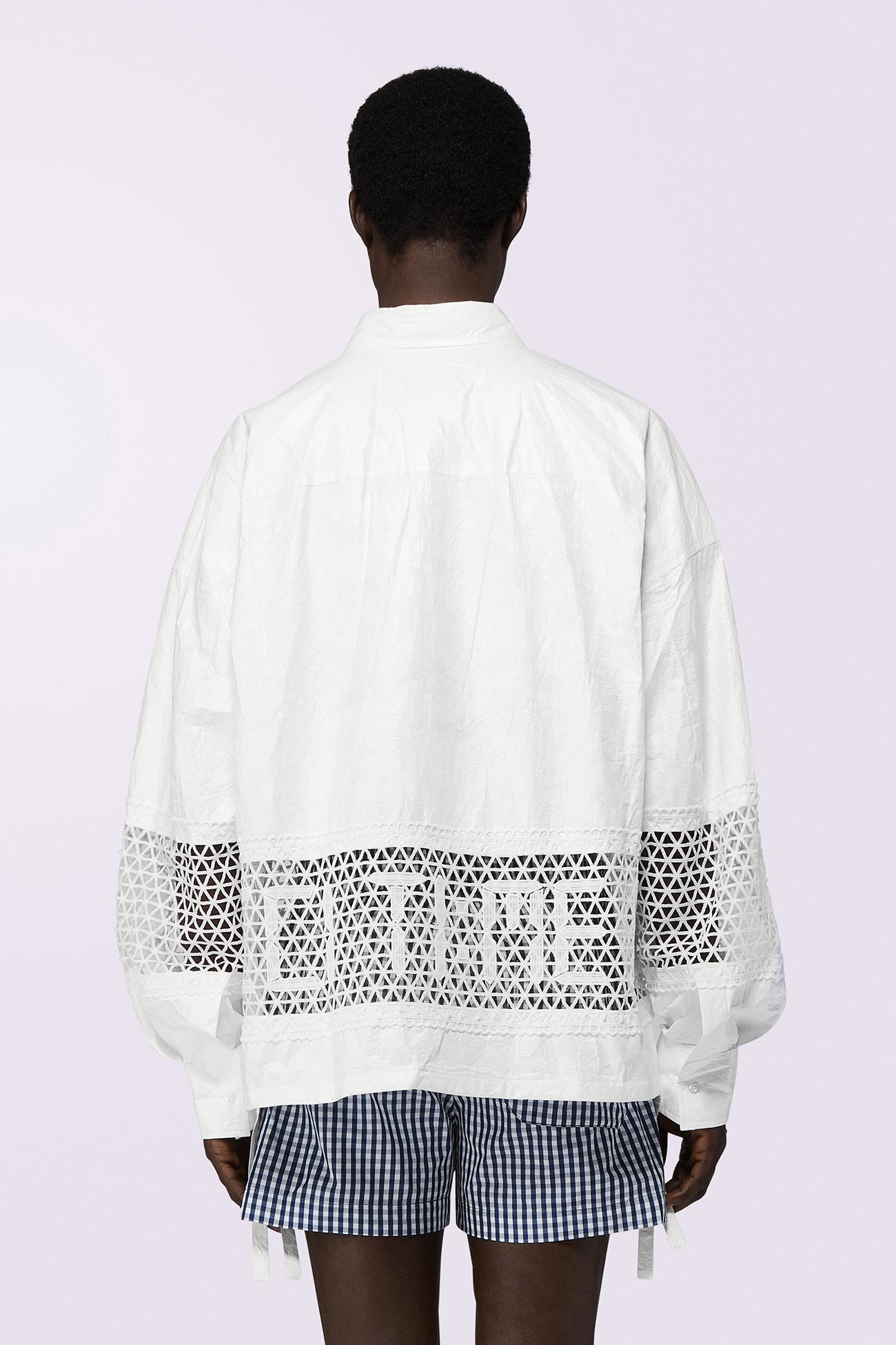 Logo Lace Shirt White