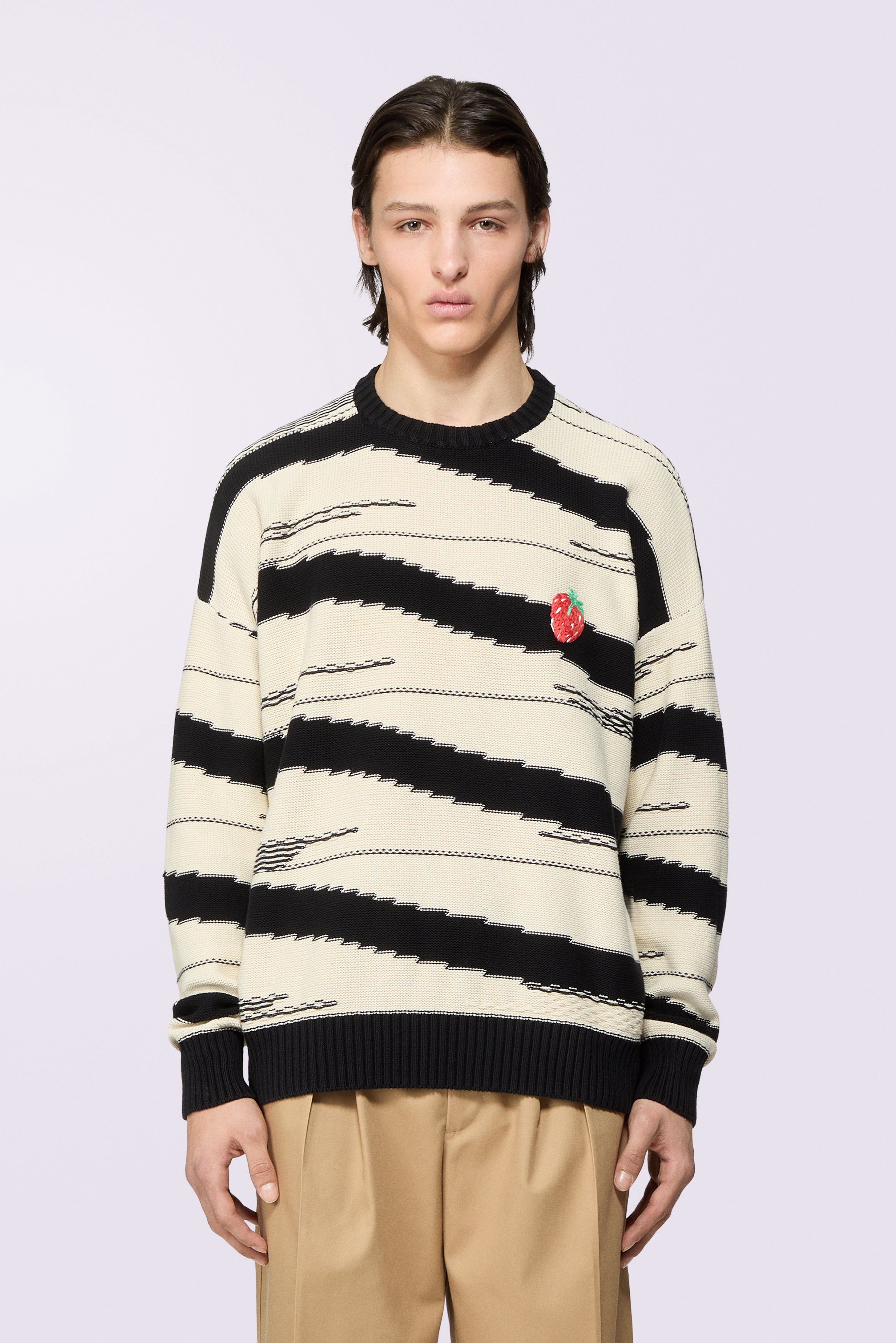 Raspberry Stripe Knit Jumper Multi