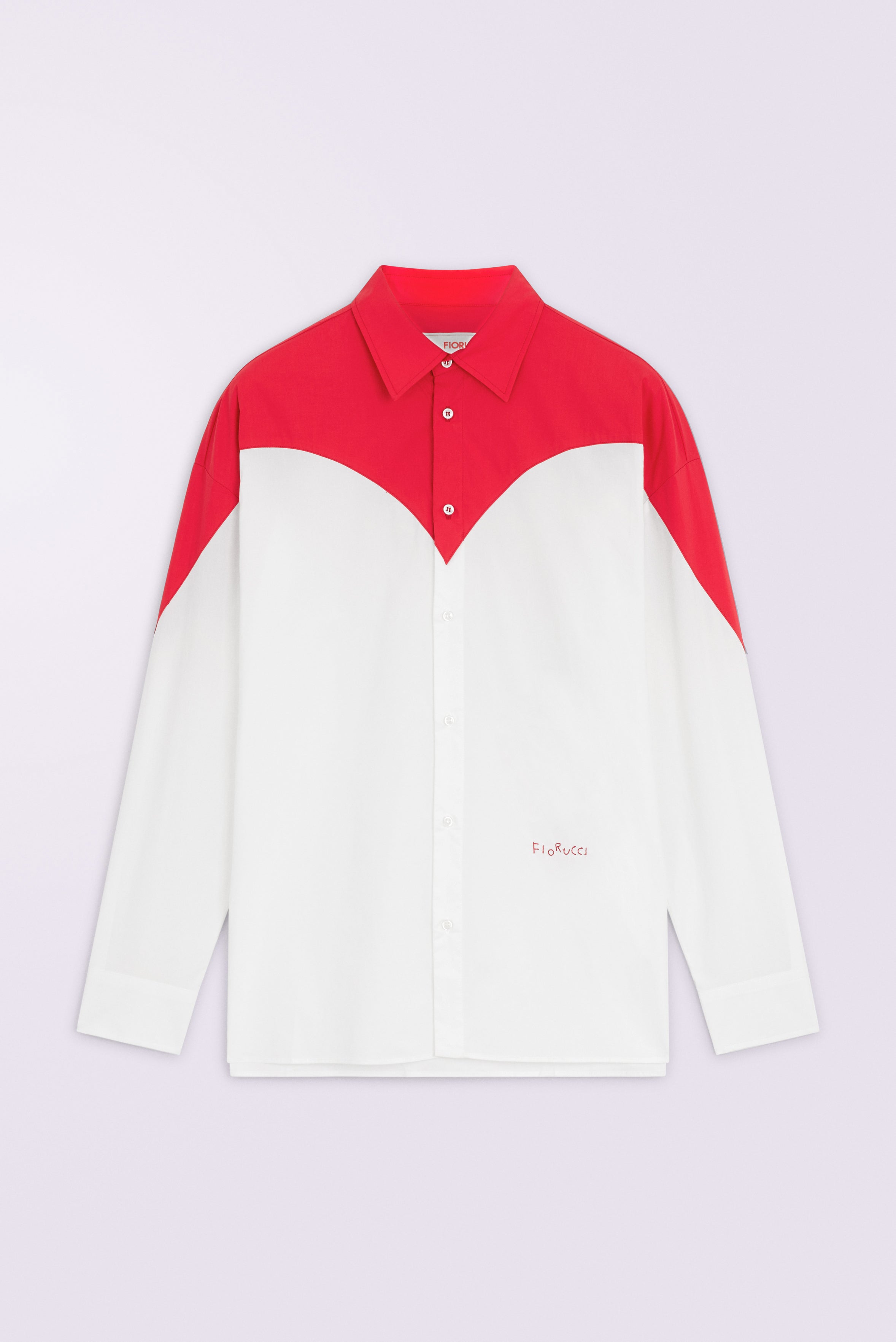 Embroidered Heart Shirt Red
