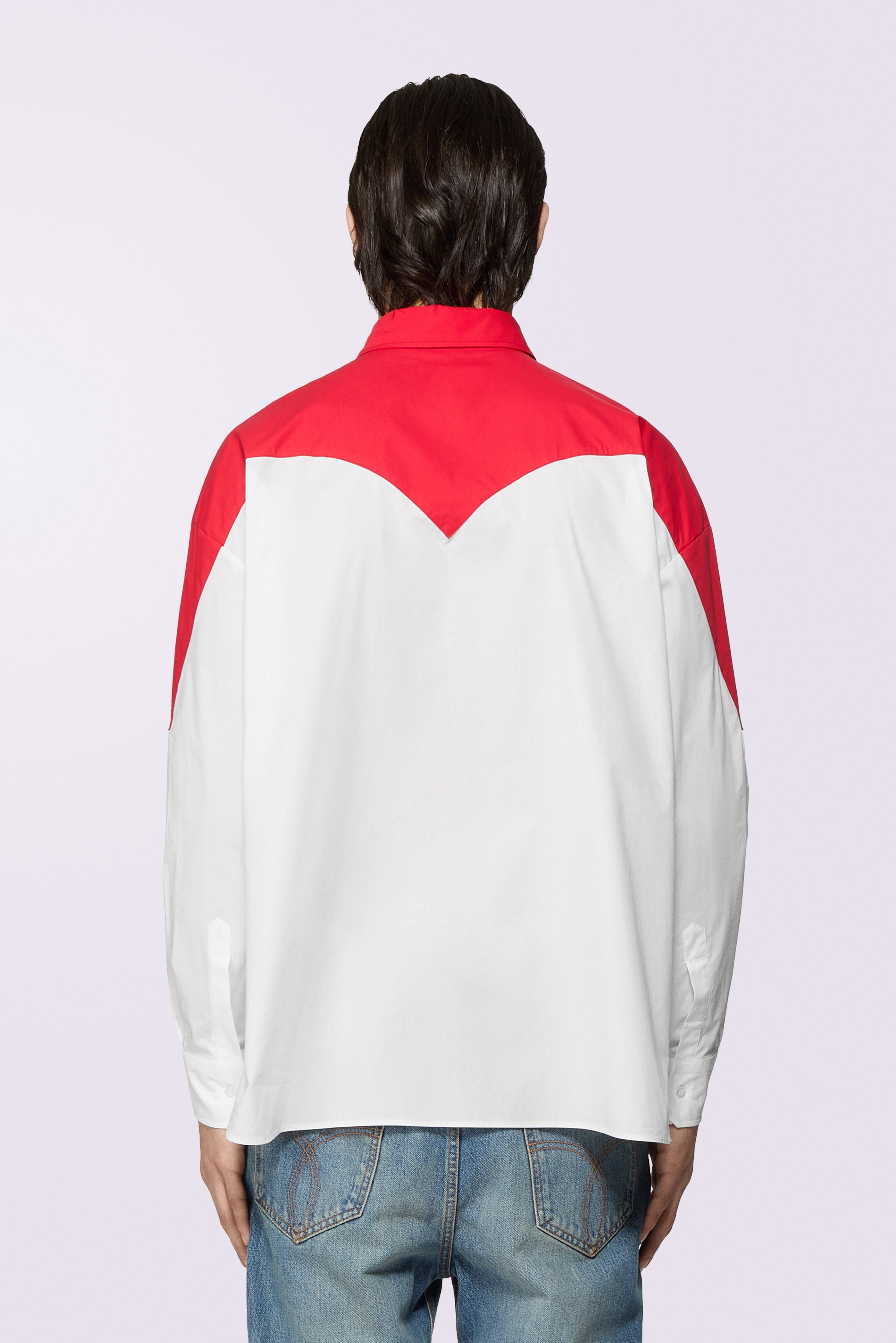 Embroidered Heart Shirt Red