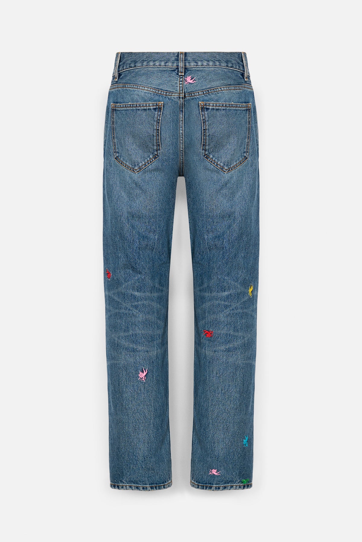 Cupid Embroidered Straight Jeans