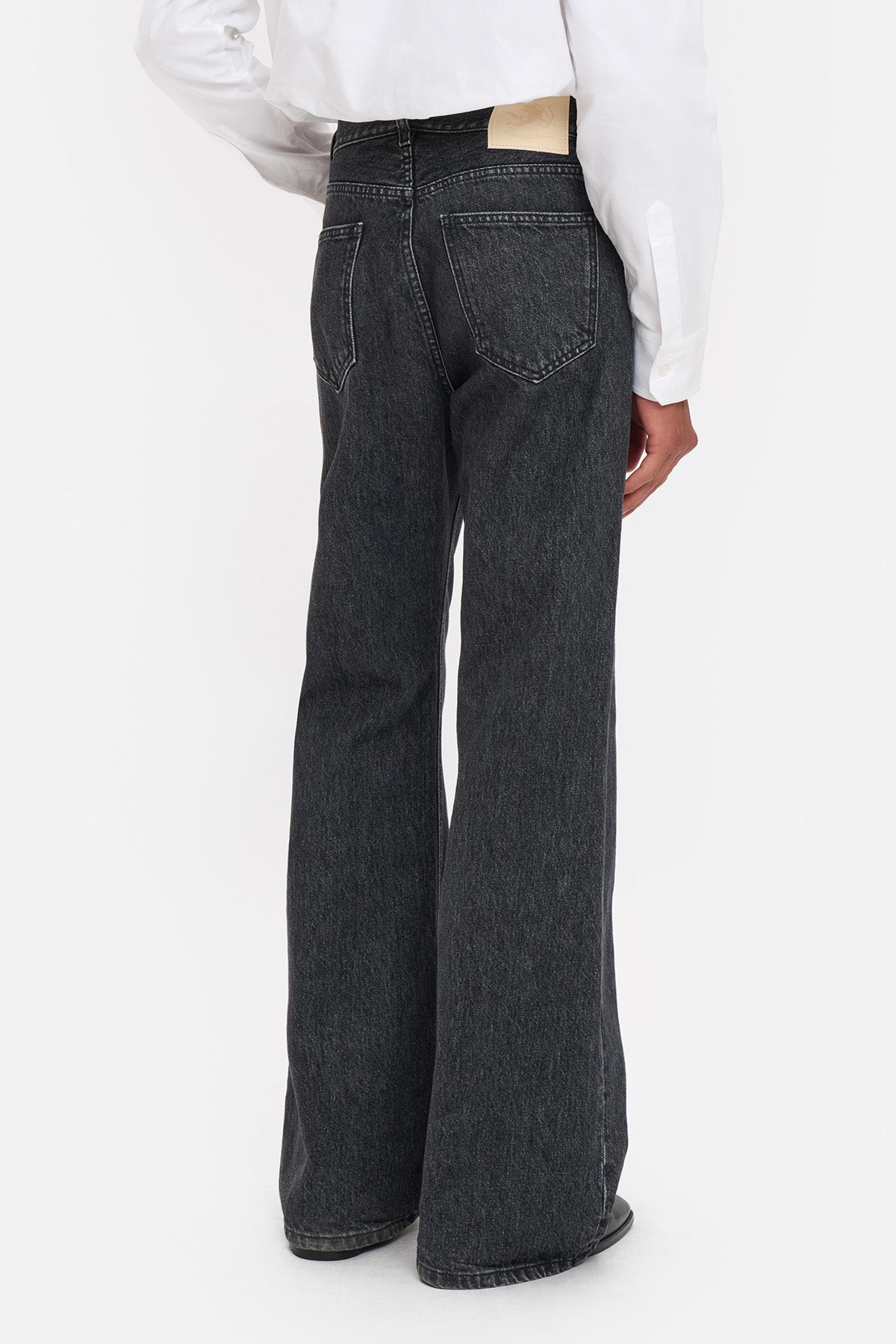 Salt and Pepper Wide Leg Jeans