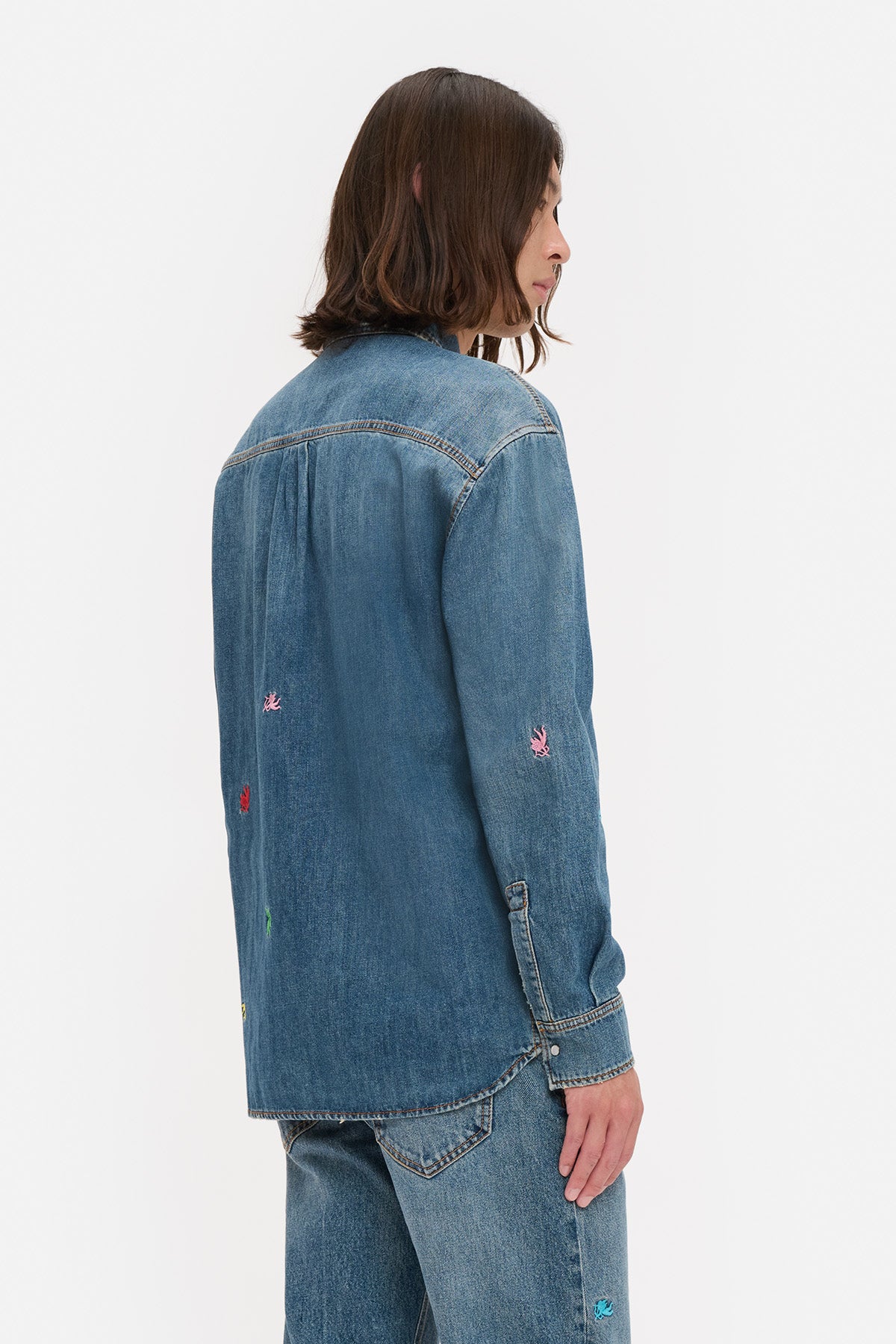 Camicia Denim Ricami Cupido