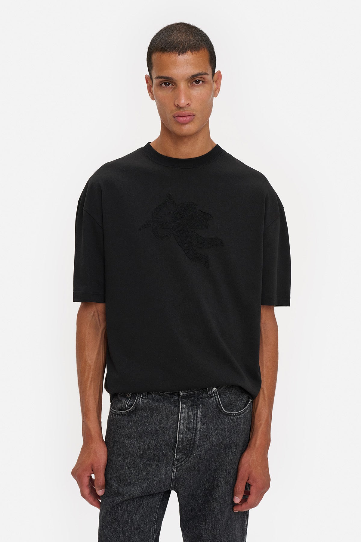 Lace Cupid Patch Relaxed T-Shirt