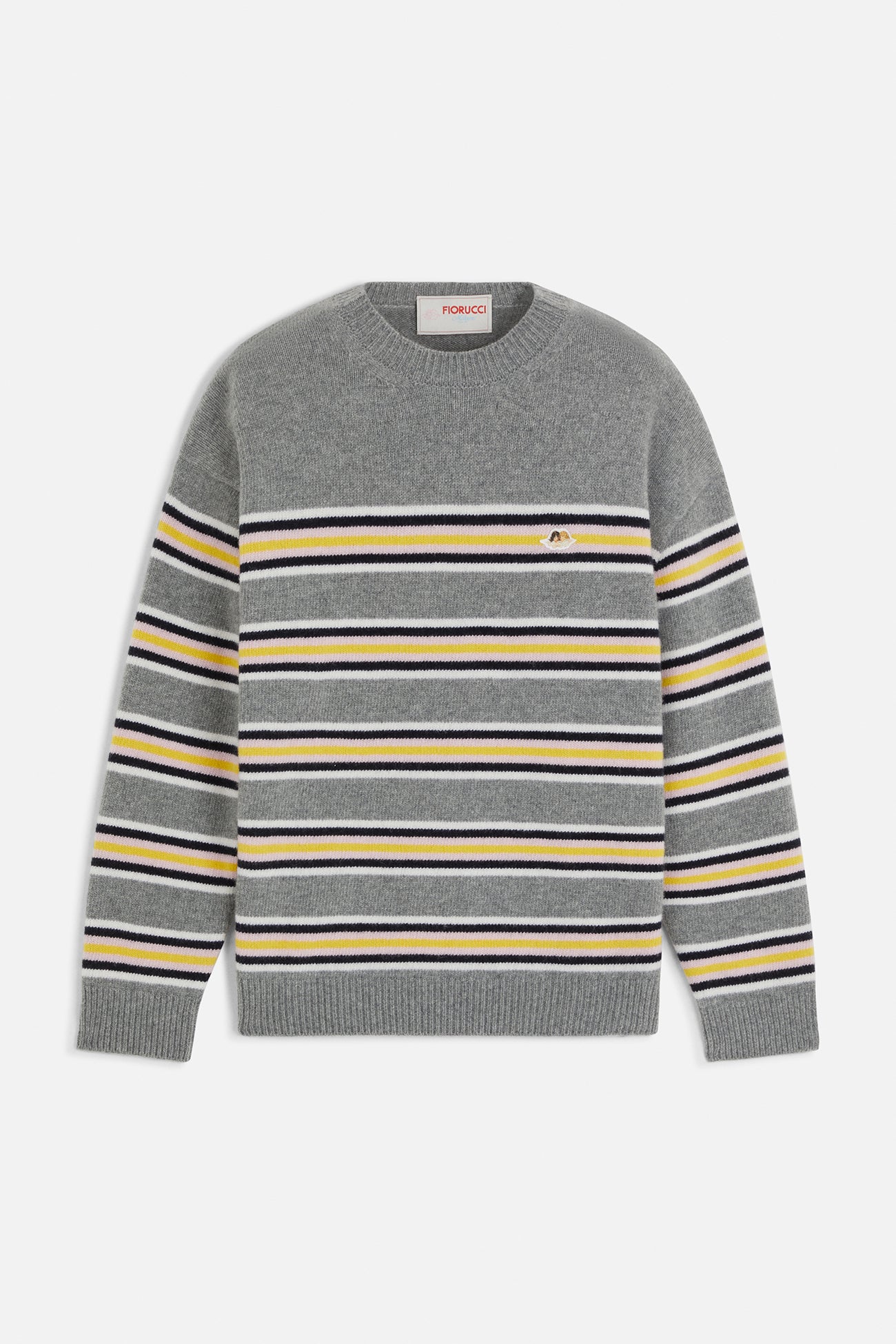 Striped Angels Patch Sweater