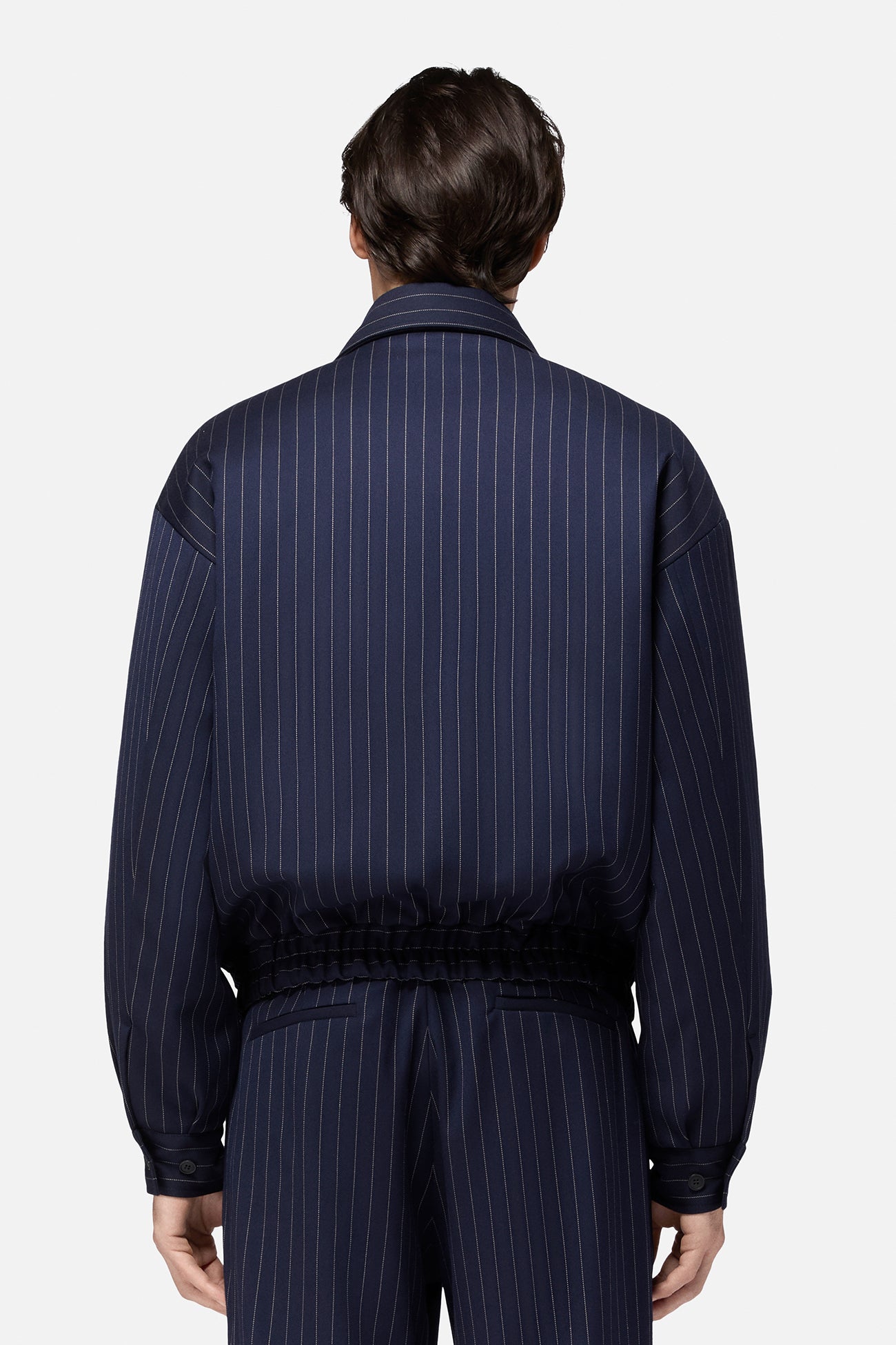 Pinstripe Bomber Jacket