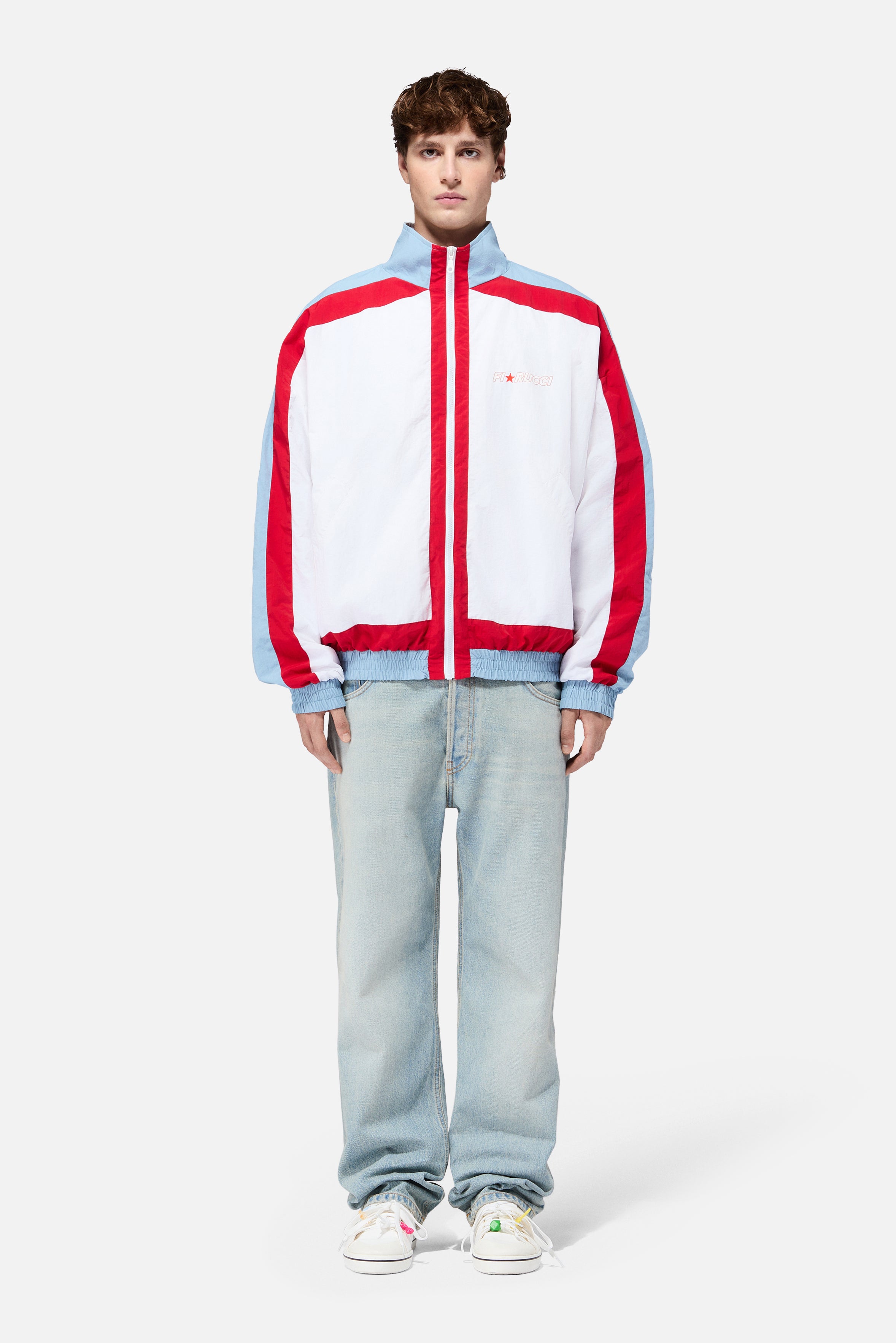 Star Logo Straight Fit Jeans Light Blue