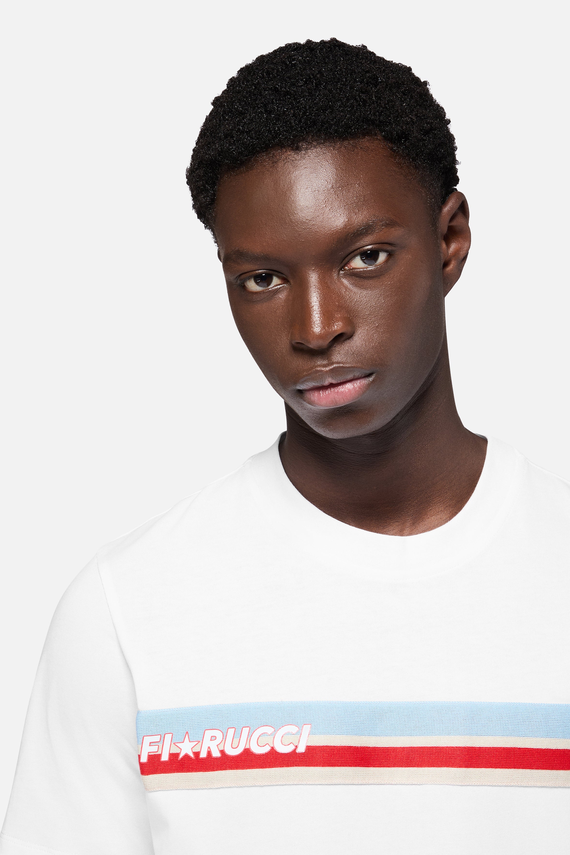 Stripe Star Logo Regular T-Shirt White