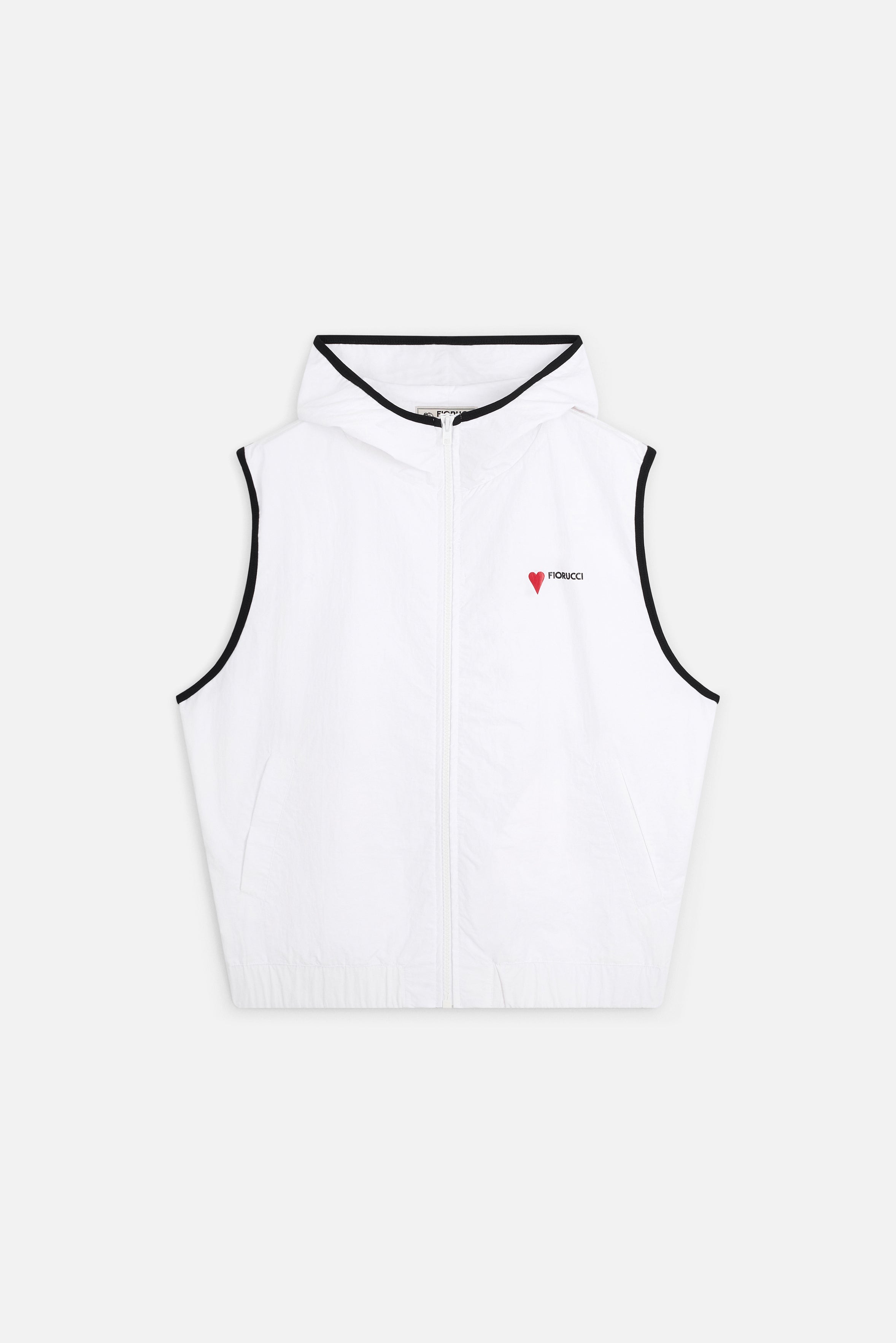 Heart Logo Hooded Vest White