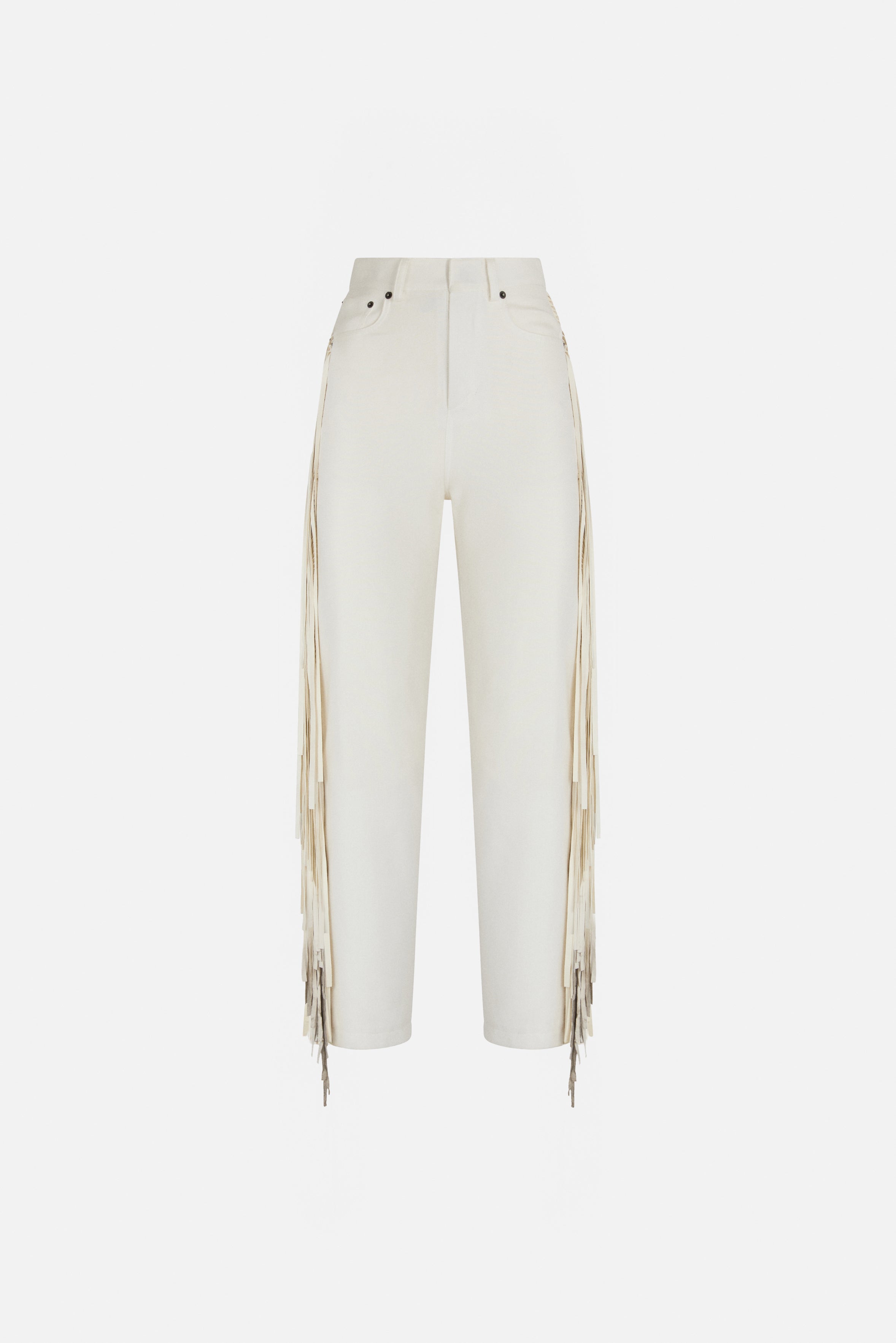 Fringe Trousers White
