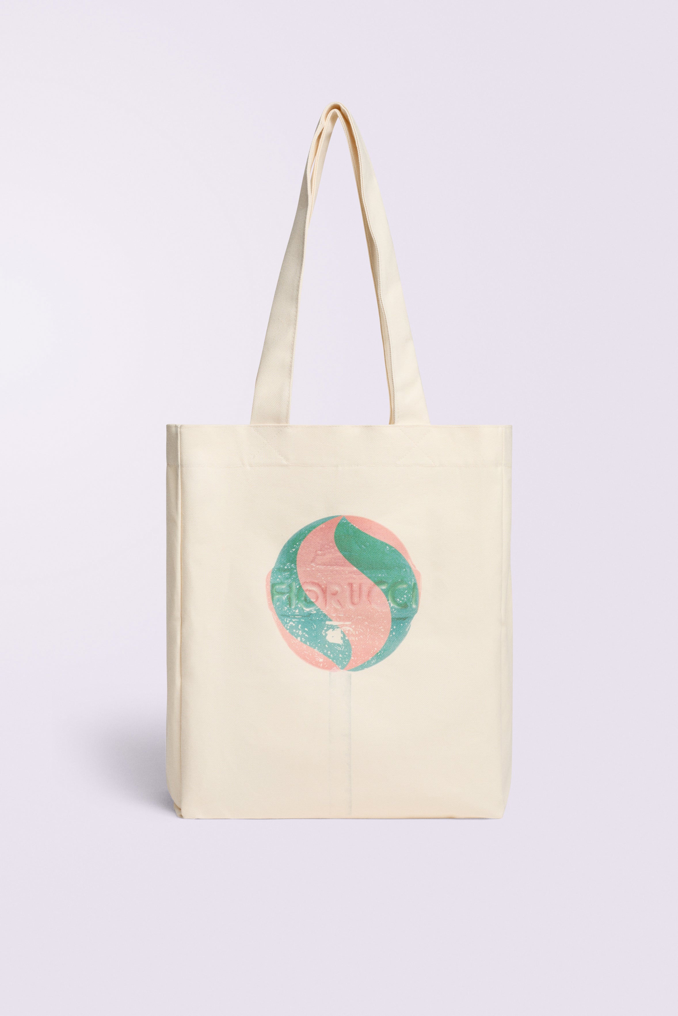 Lollipop Graphic Tote Bag Off White