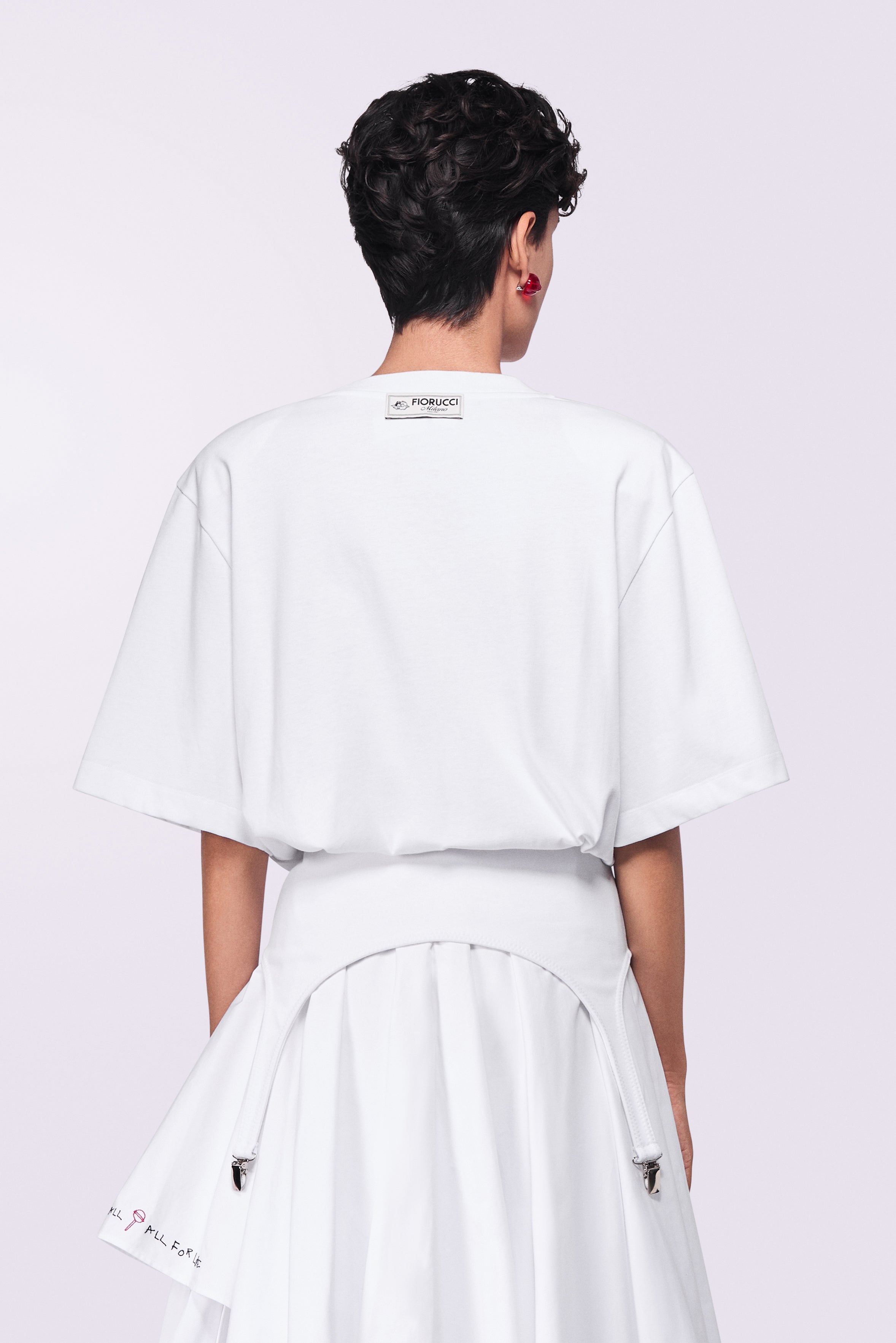 Suspender Belt T-Shirt White