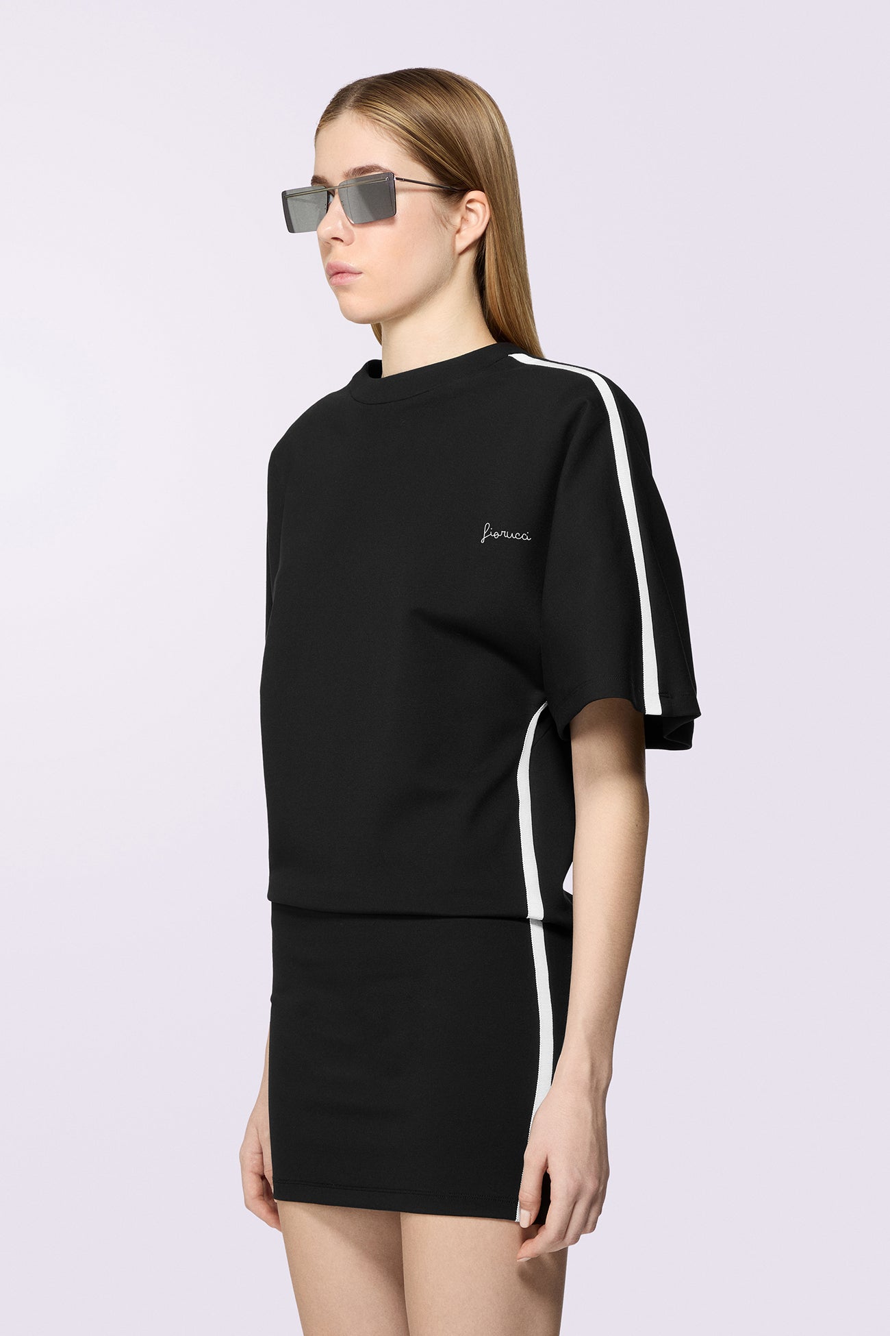 Logo Jersey Mini Dress Black