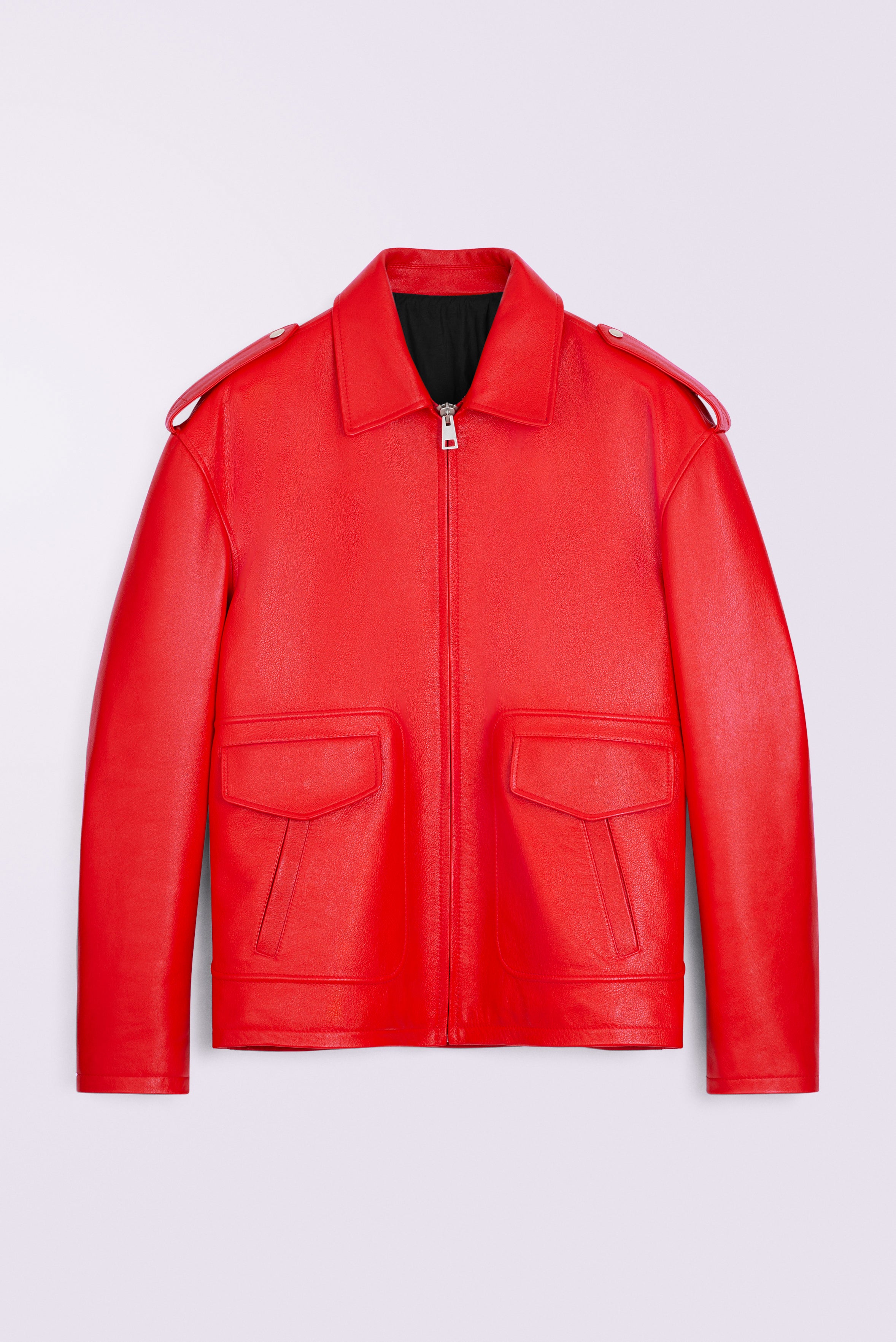 Cupid Leather Jacket Red