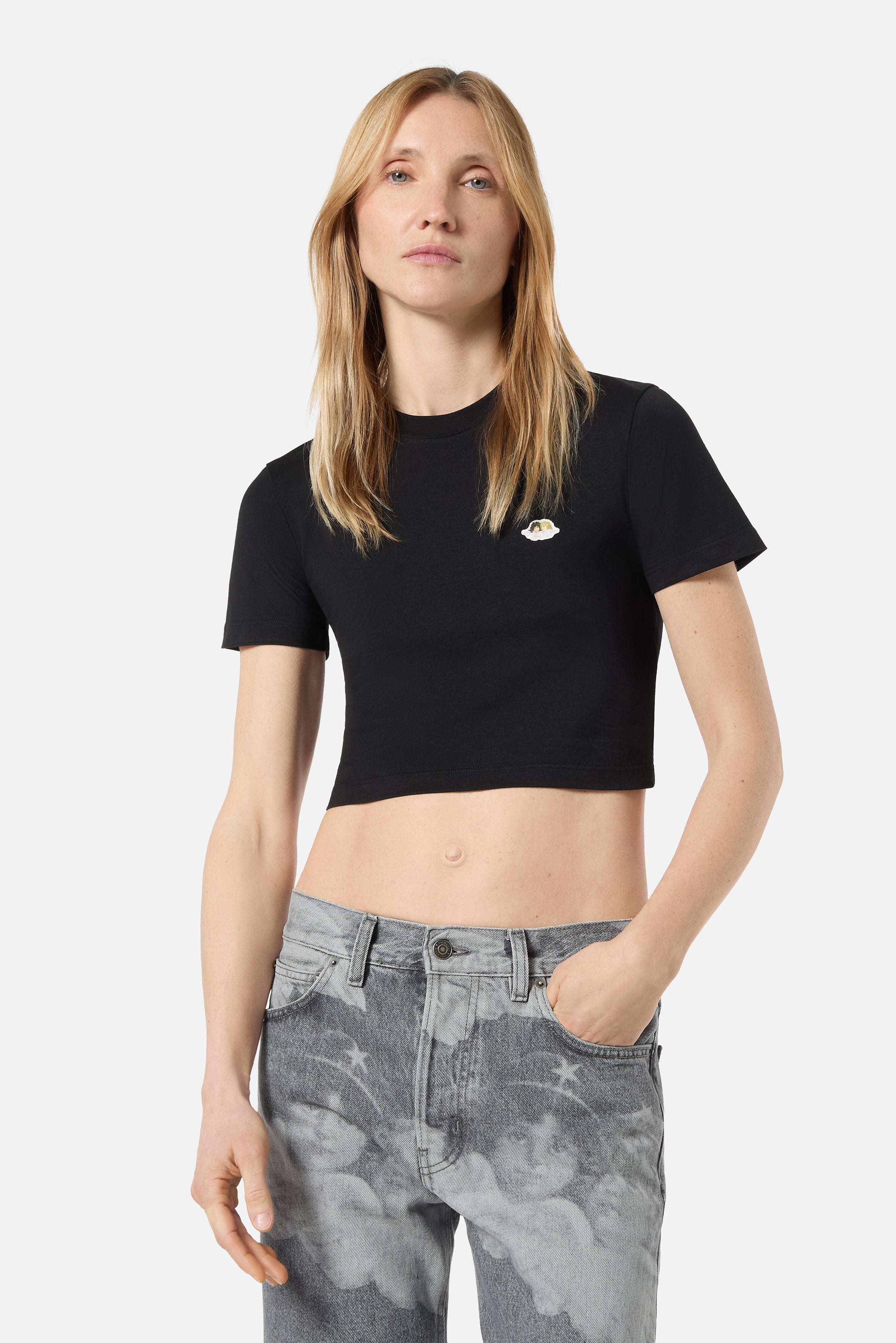 Angel Patch Cropped T-Shirt