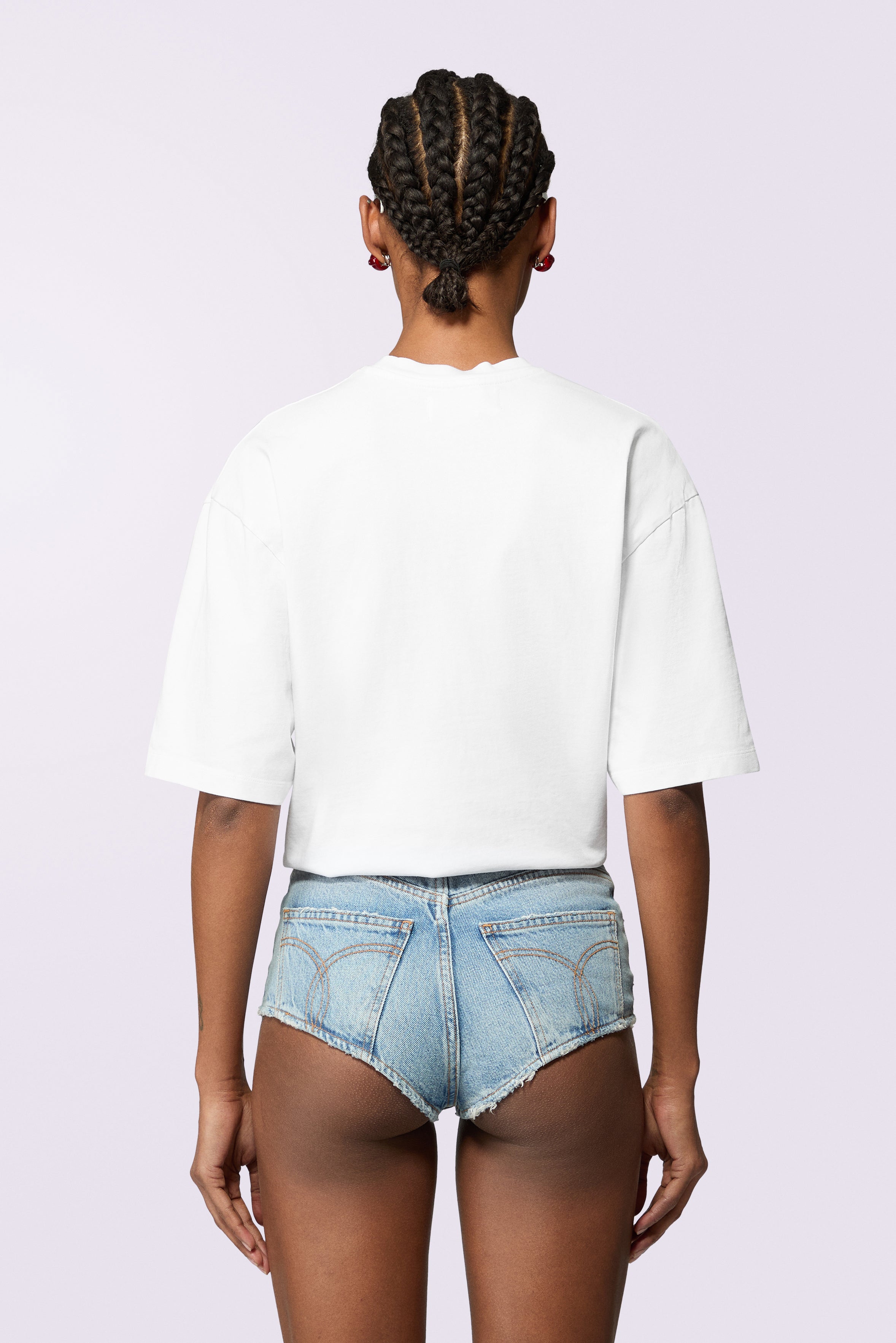 Skateboard Print Relaxed T-Shirt White