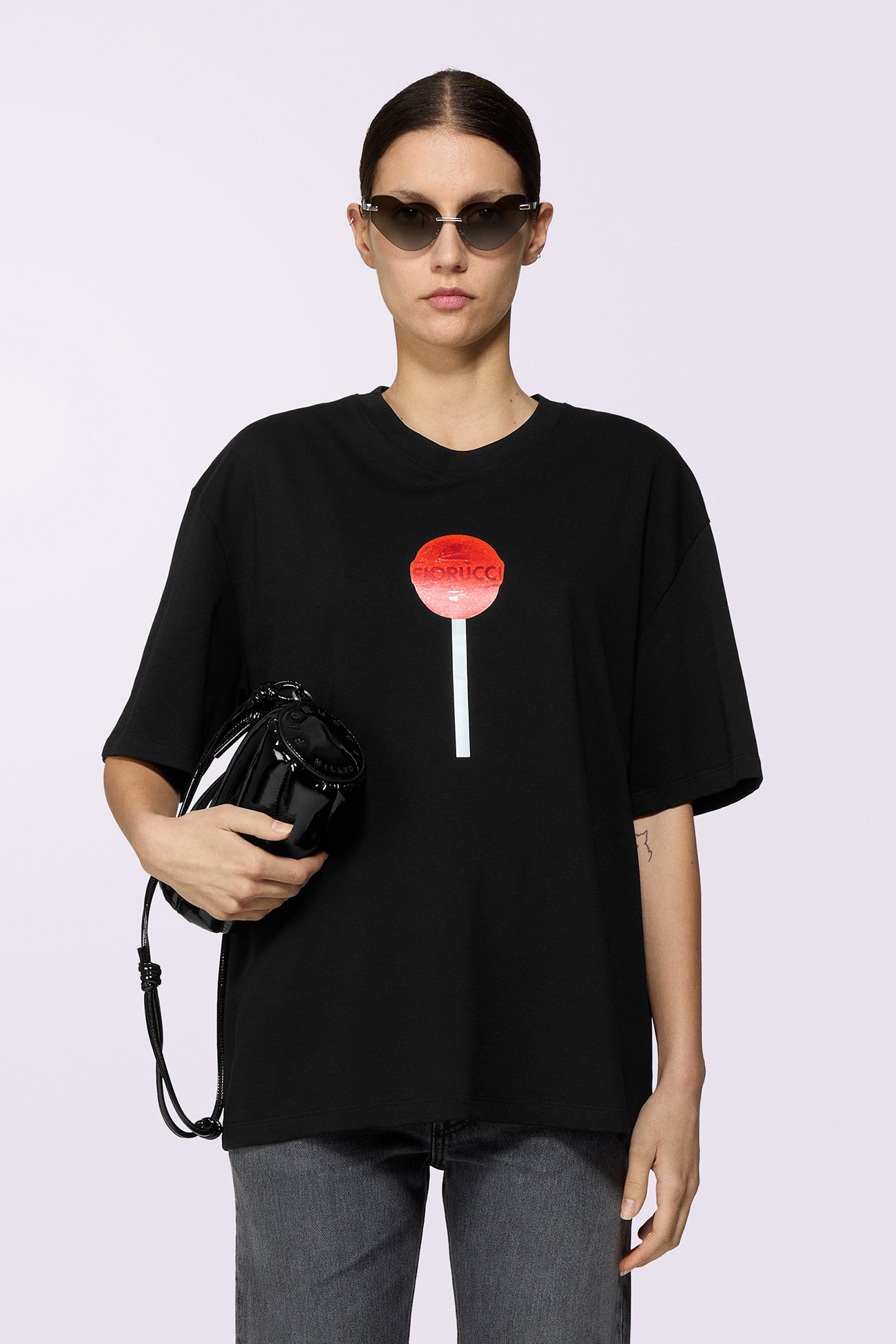 Lollipop Relaxed T-Shirt Black