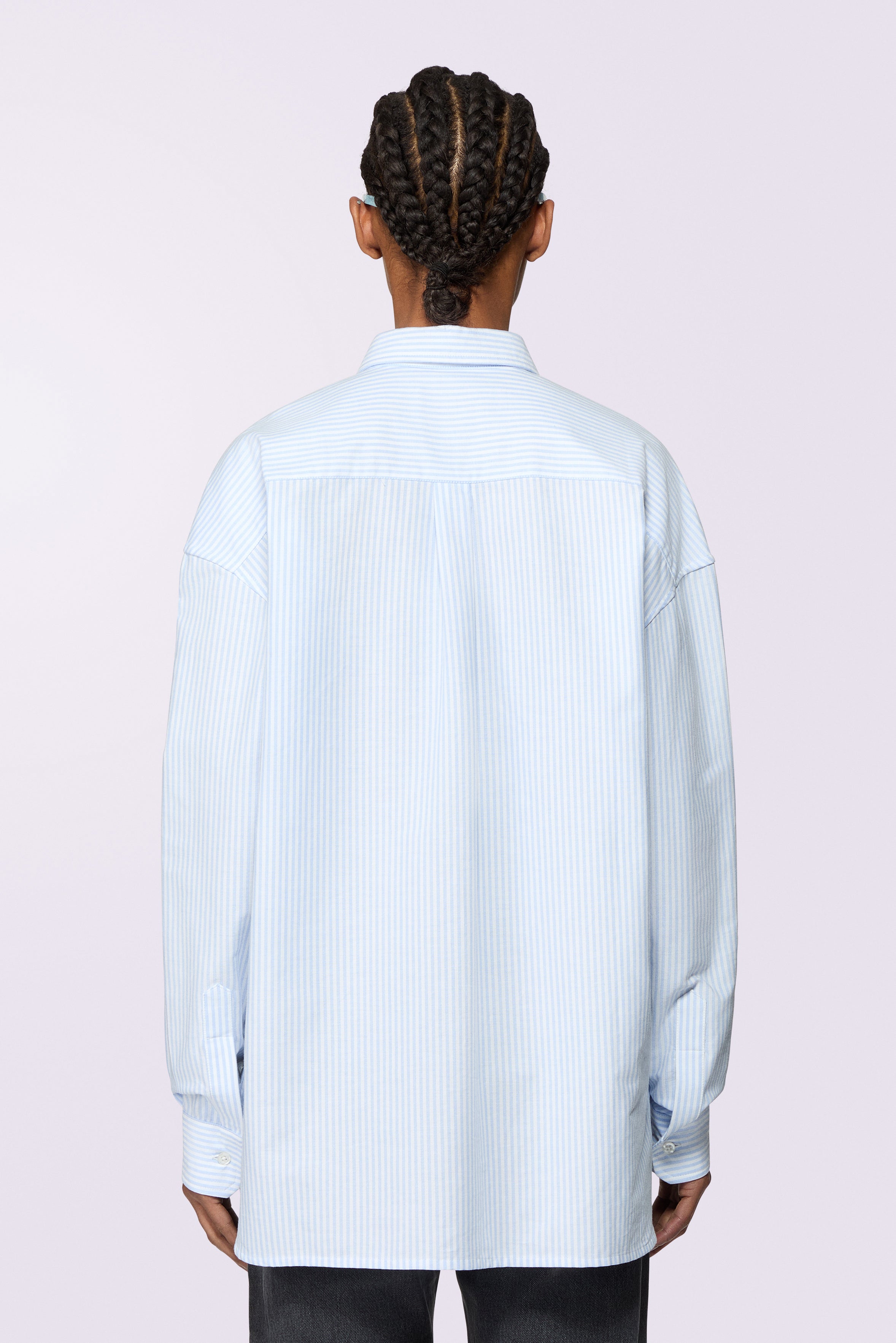Angels Patch Stripe Shirt Blue