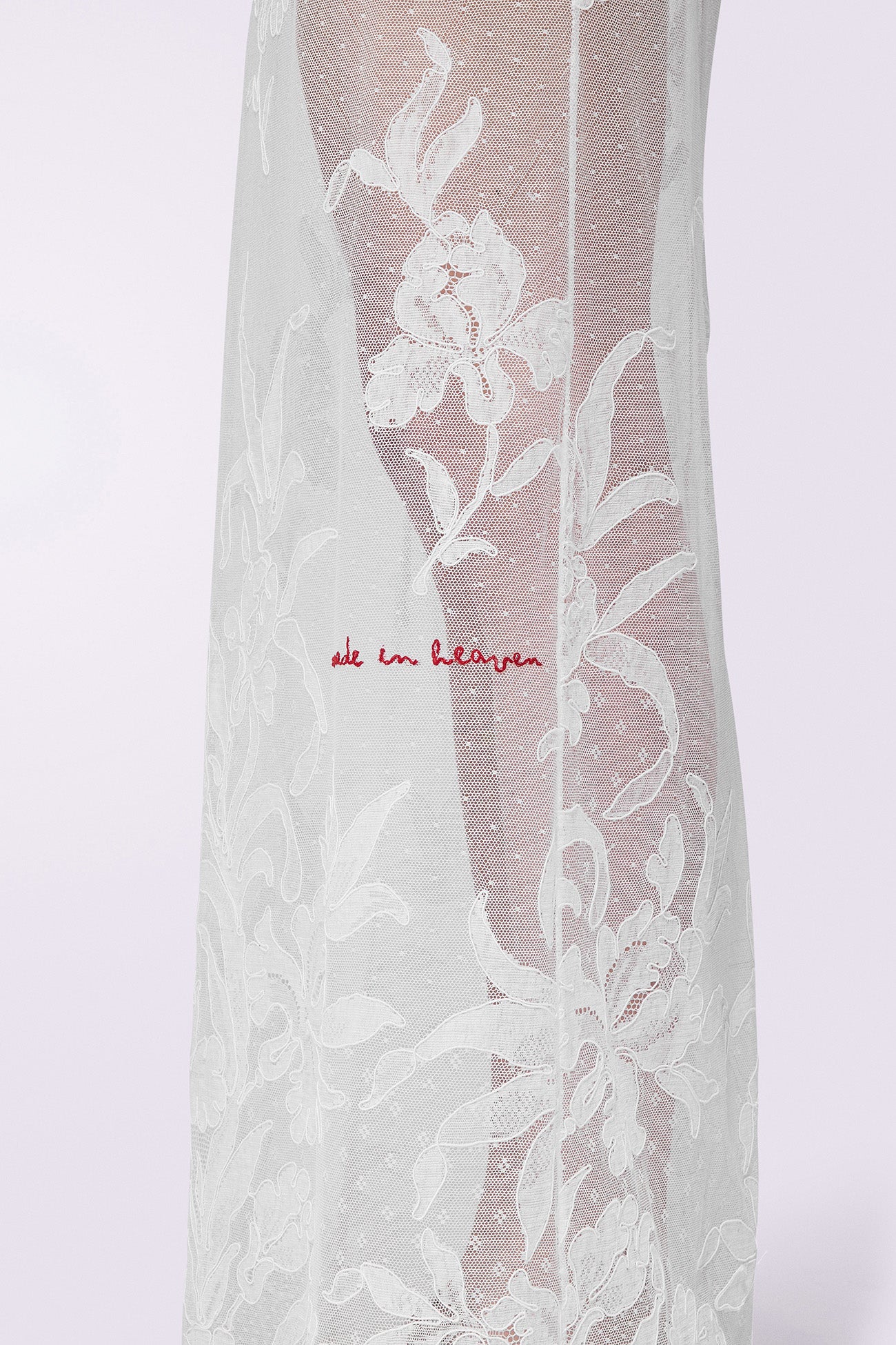 Embroidered Lace Maxi Dress White