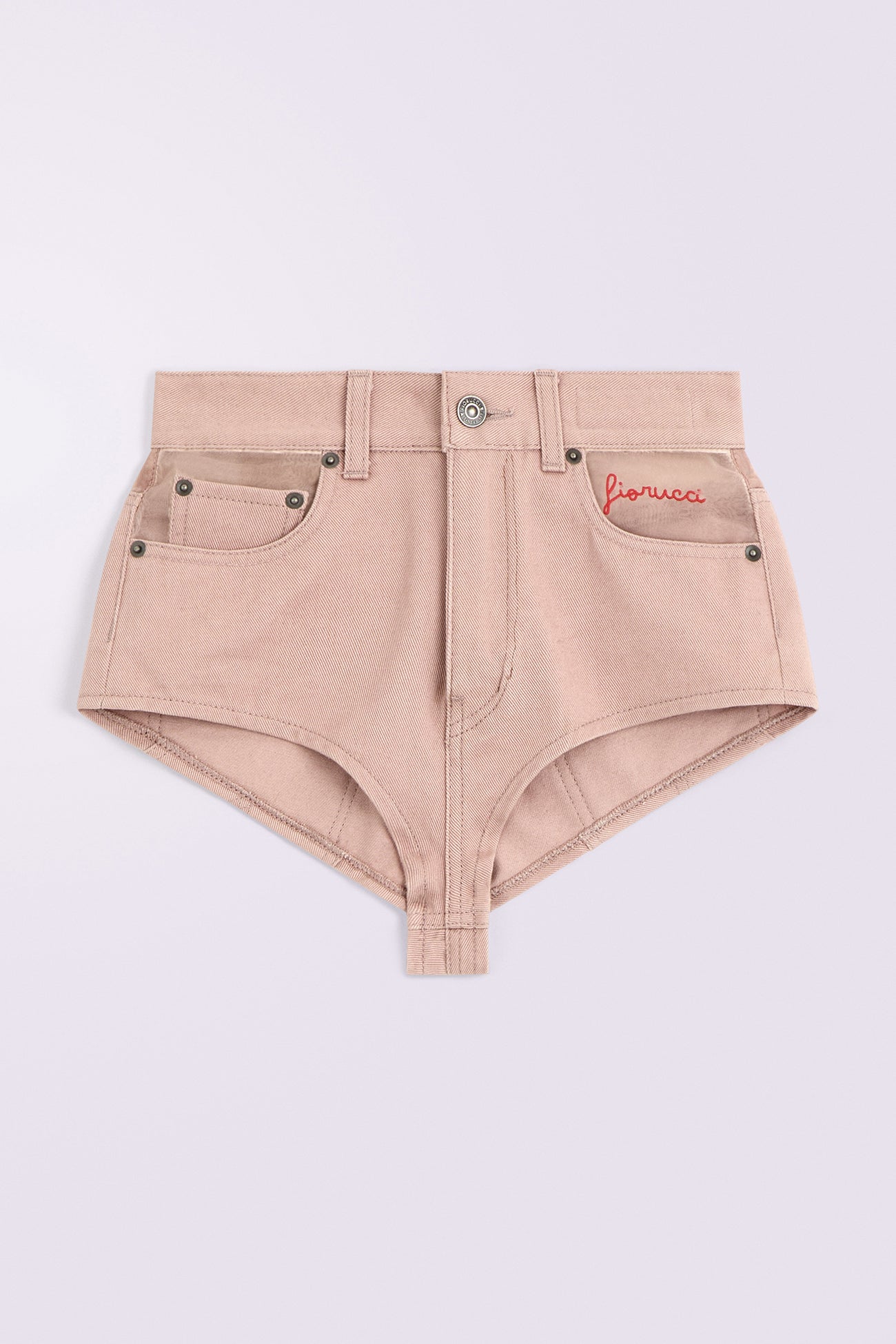 Denim Hot Pant Shorts Nude