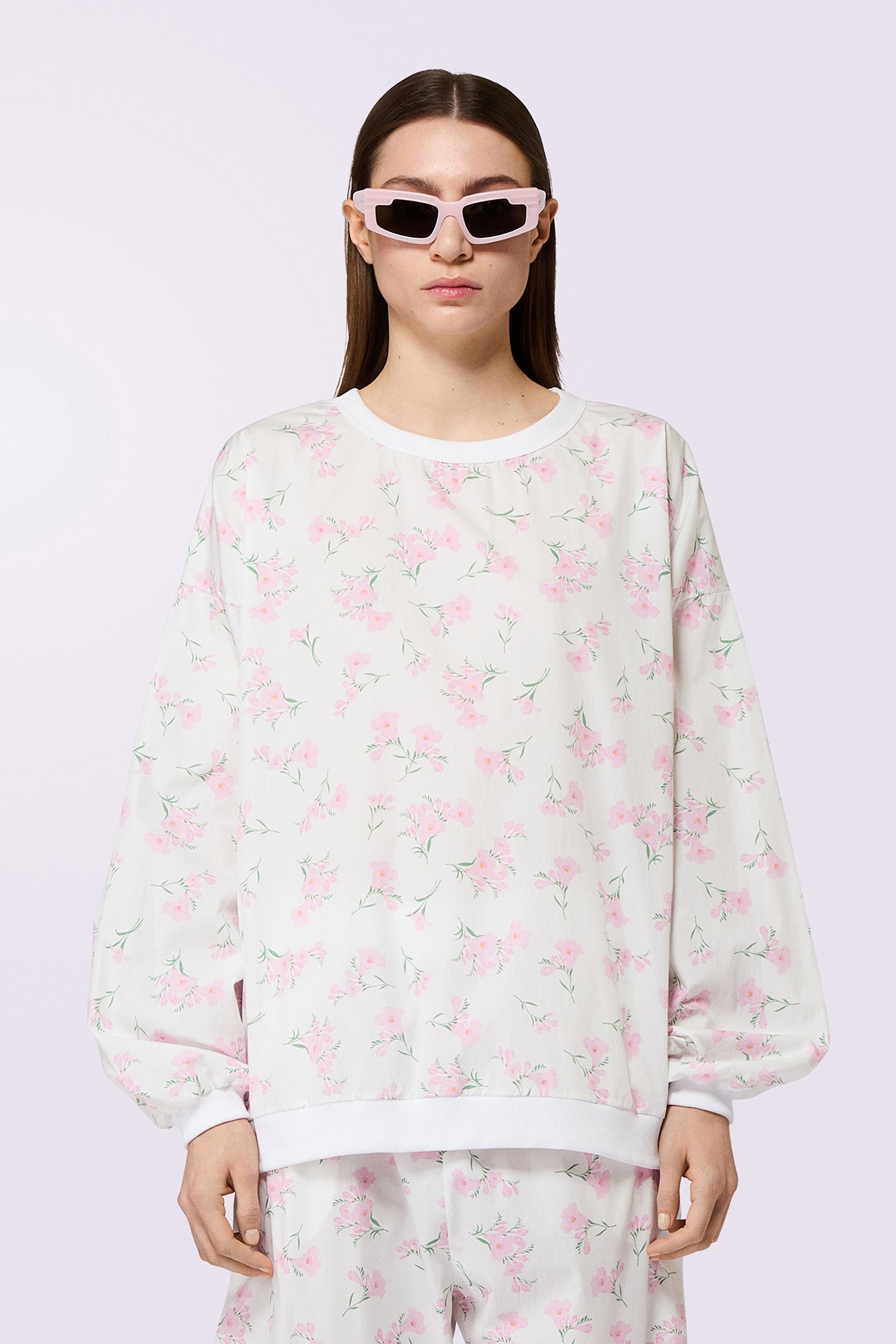 Floral Sweatshirt White