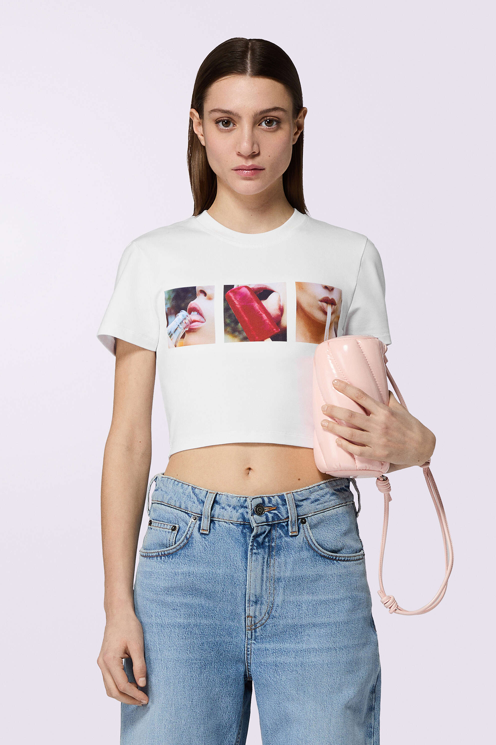 Popsicle Crop T-Shirt White