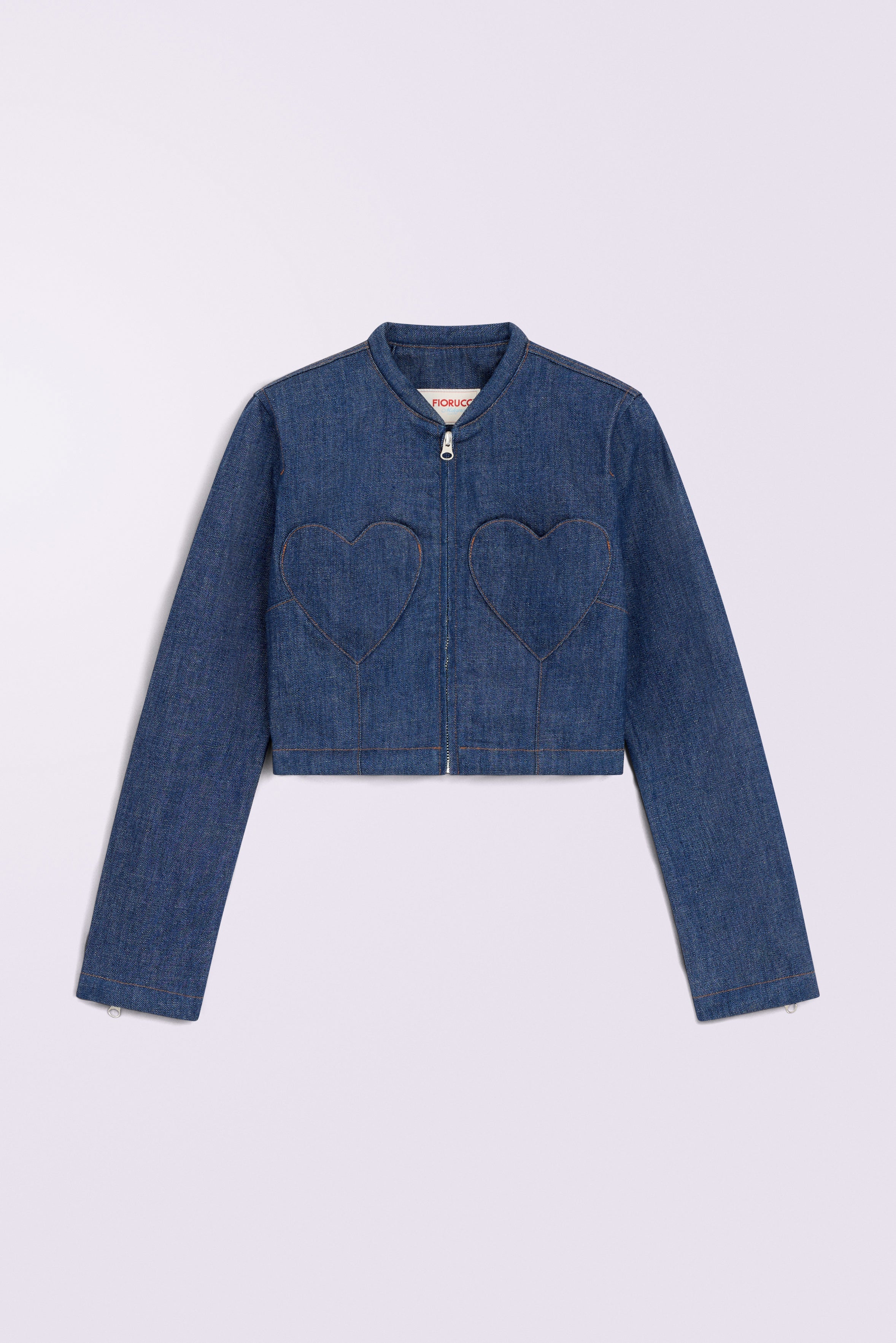 Heart Denim Jacket Rinse Wash