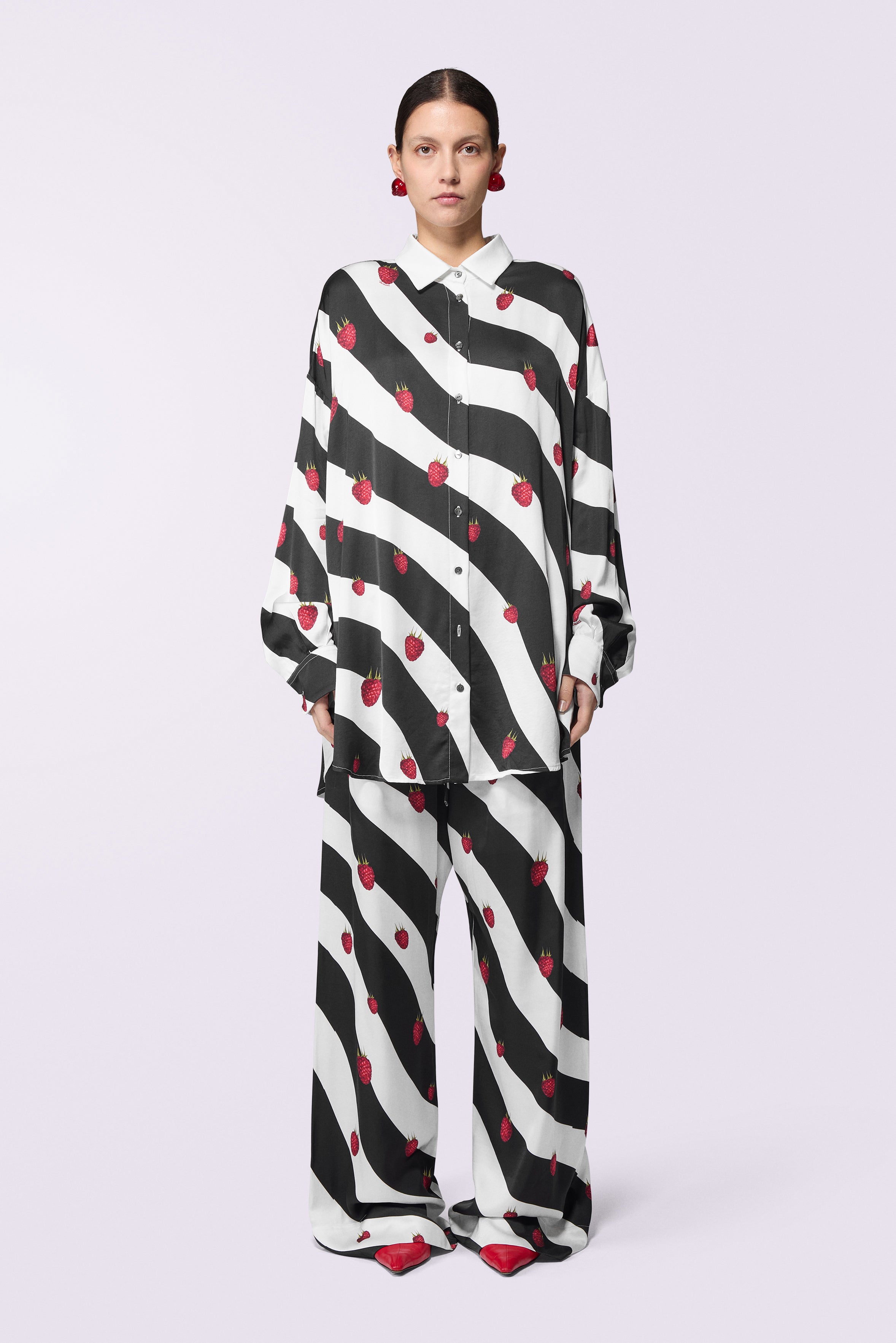 Raspberry Print Overshirt Multi