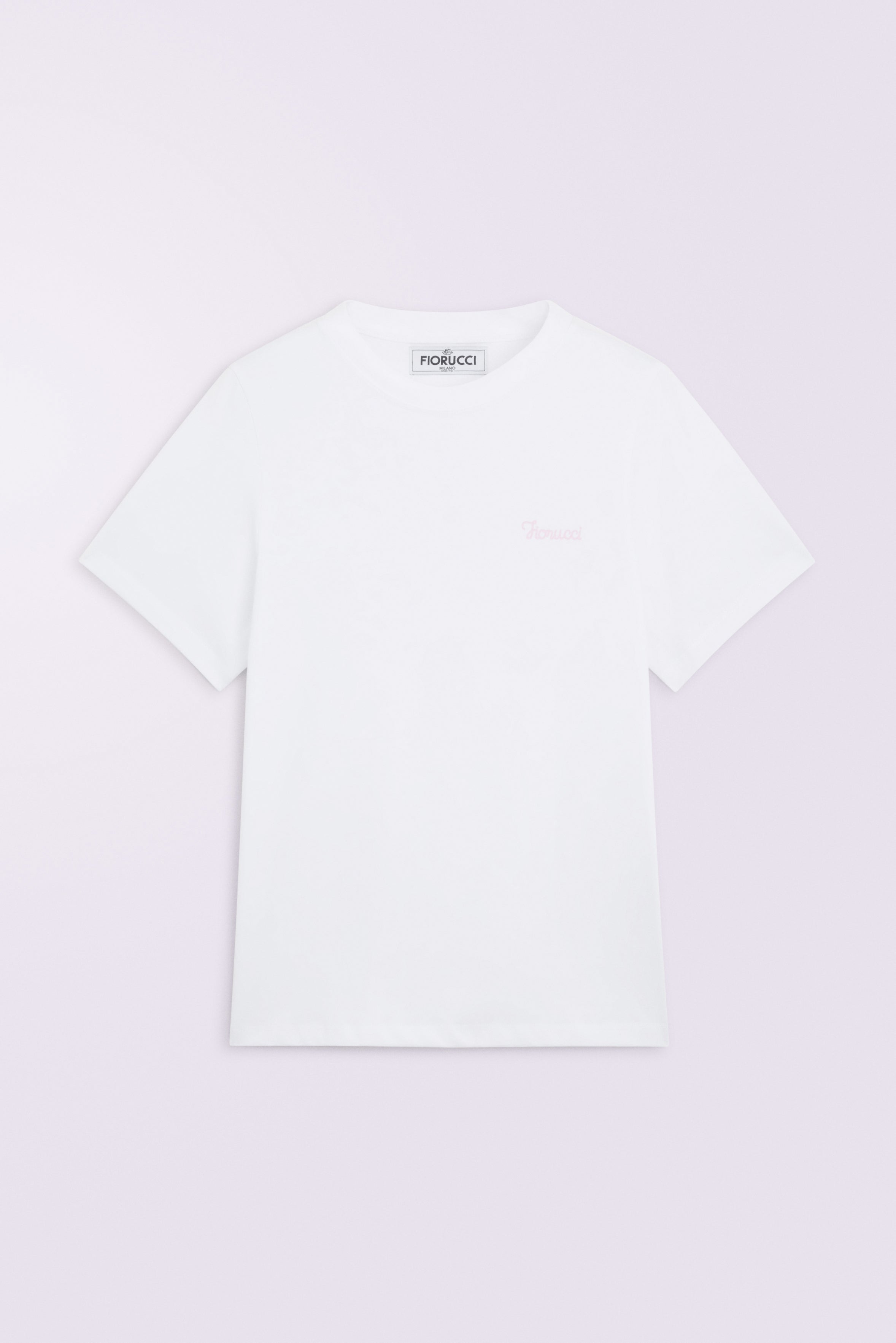 T-shirt con Logo Corsivo Bianca