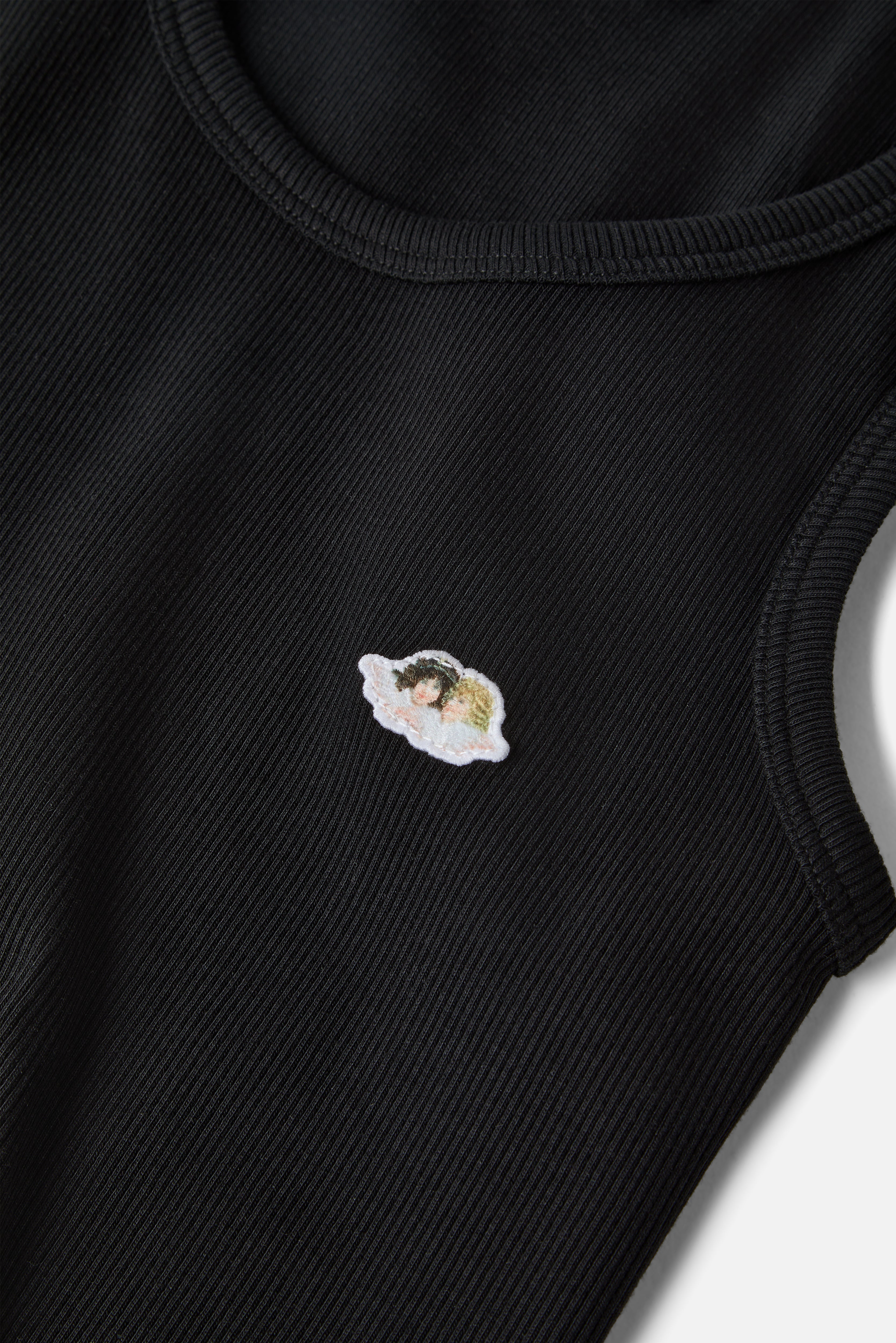 Angels Patch Tank Top Black