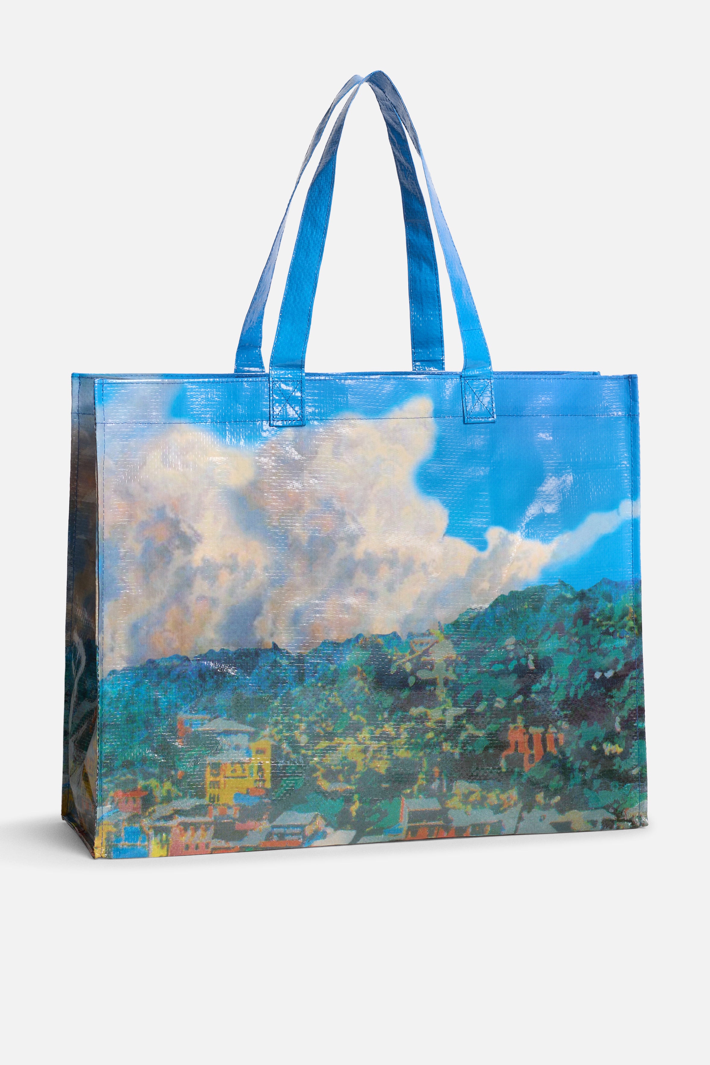 Portofino Postcard Maxi Tote Bag Blue