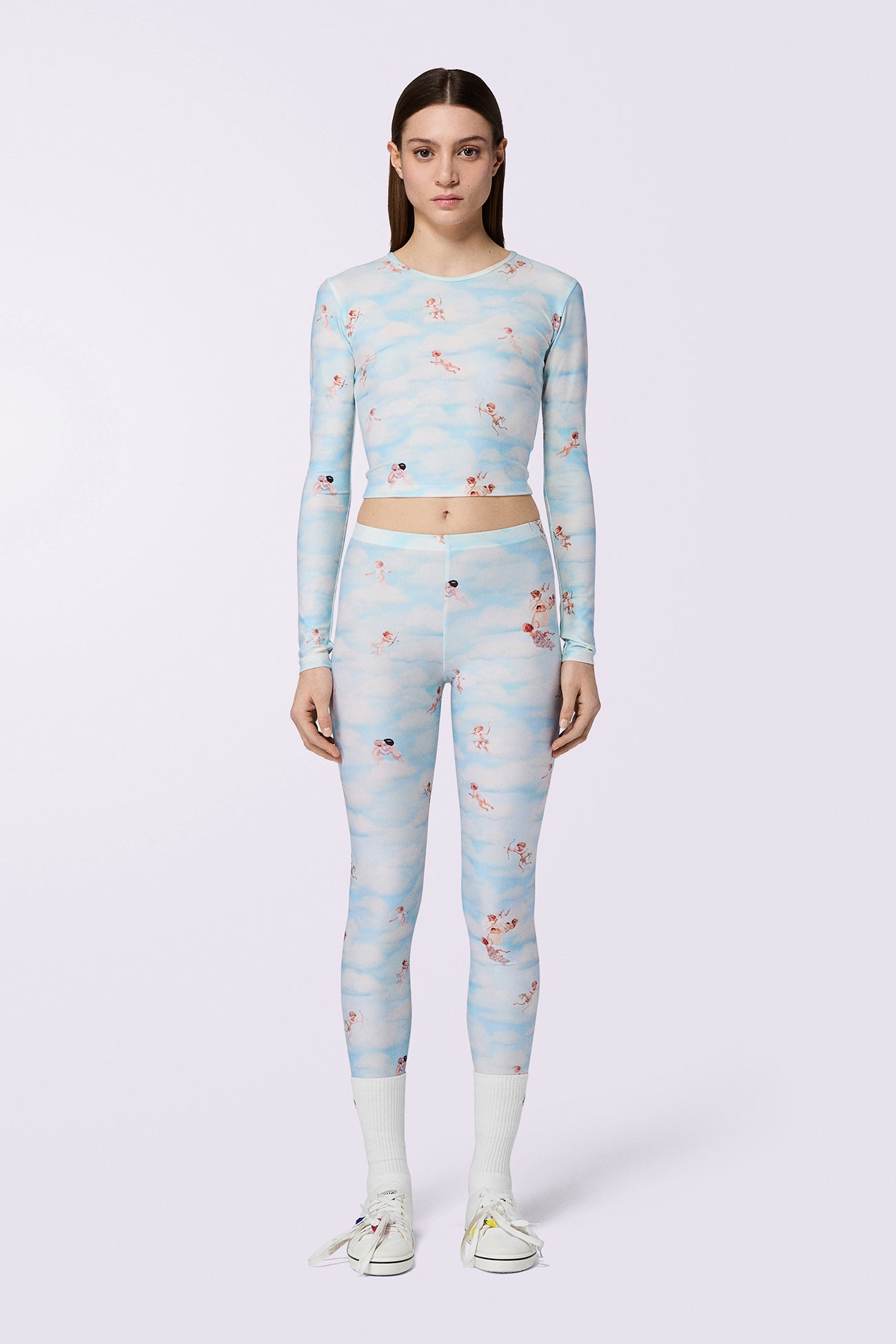 Beatitudo Print Leggings Blue