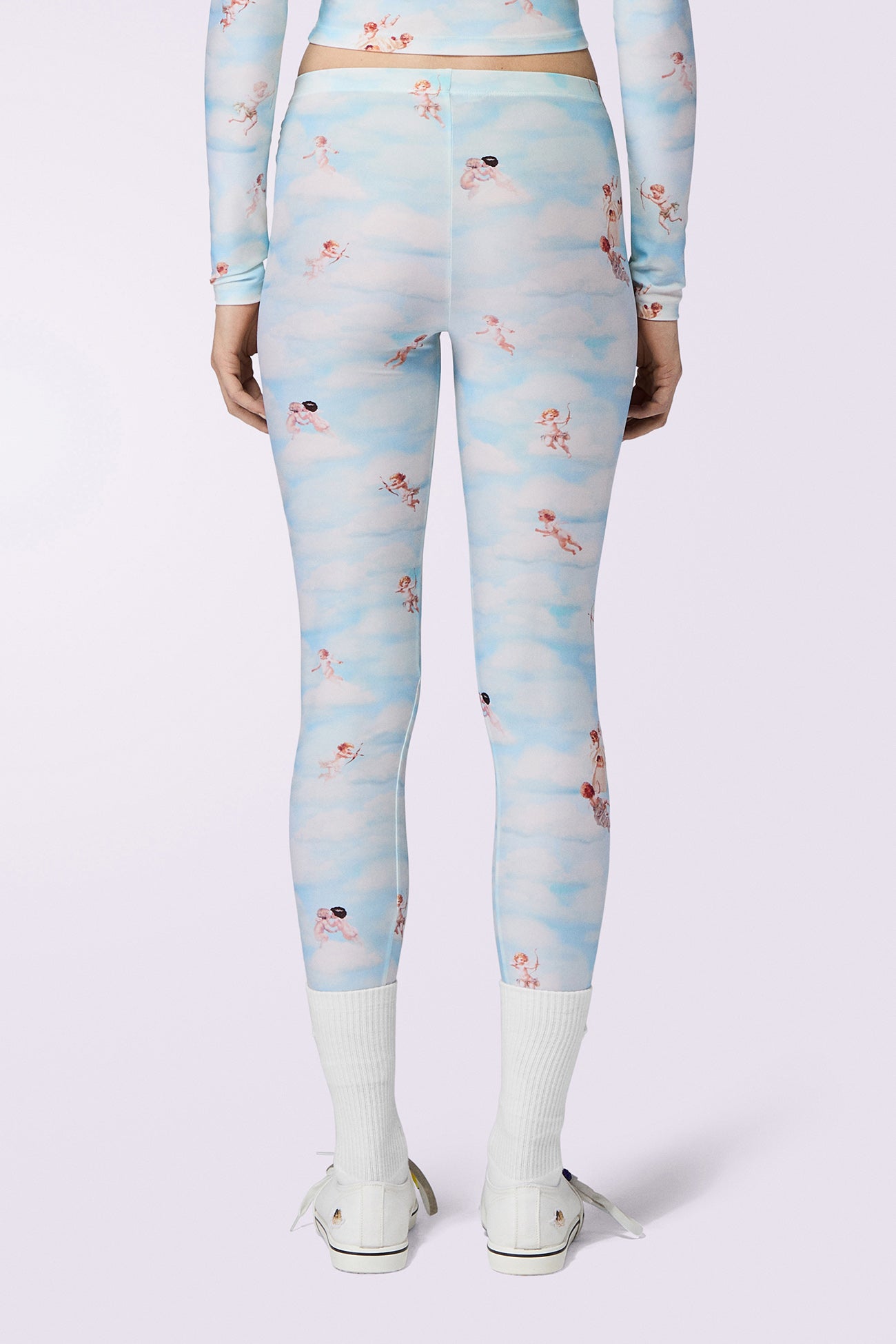 Beatitudo Print Leggings Blue