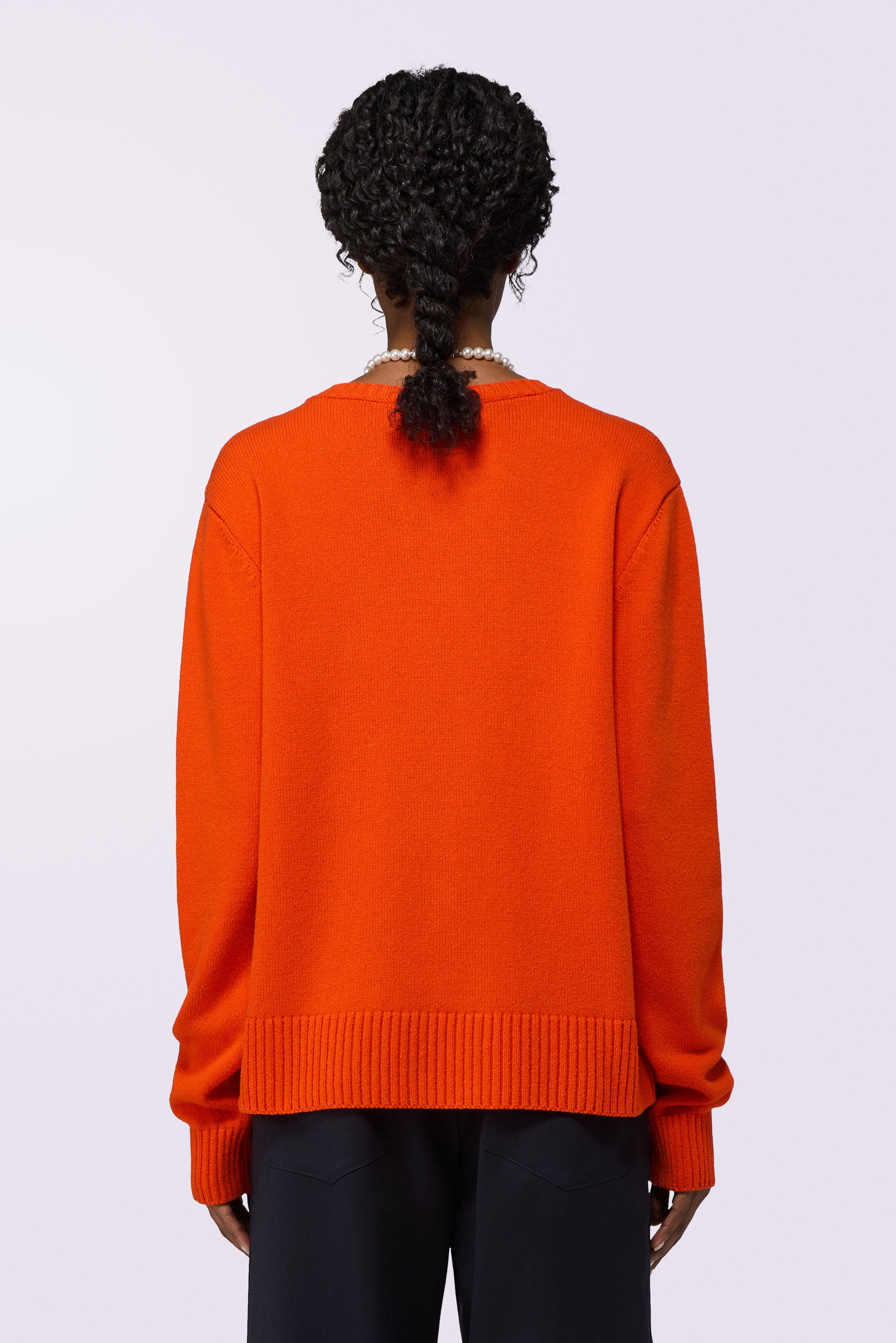 Angels Patch Knit Jumper Orange