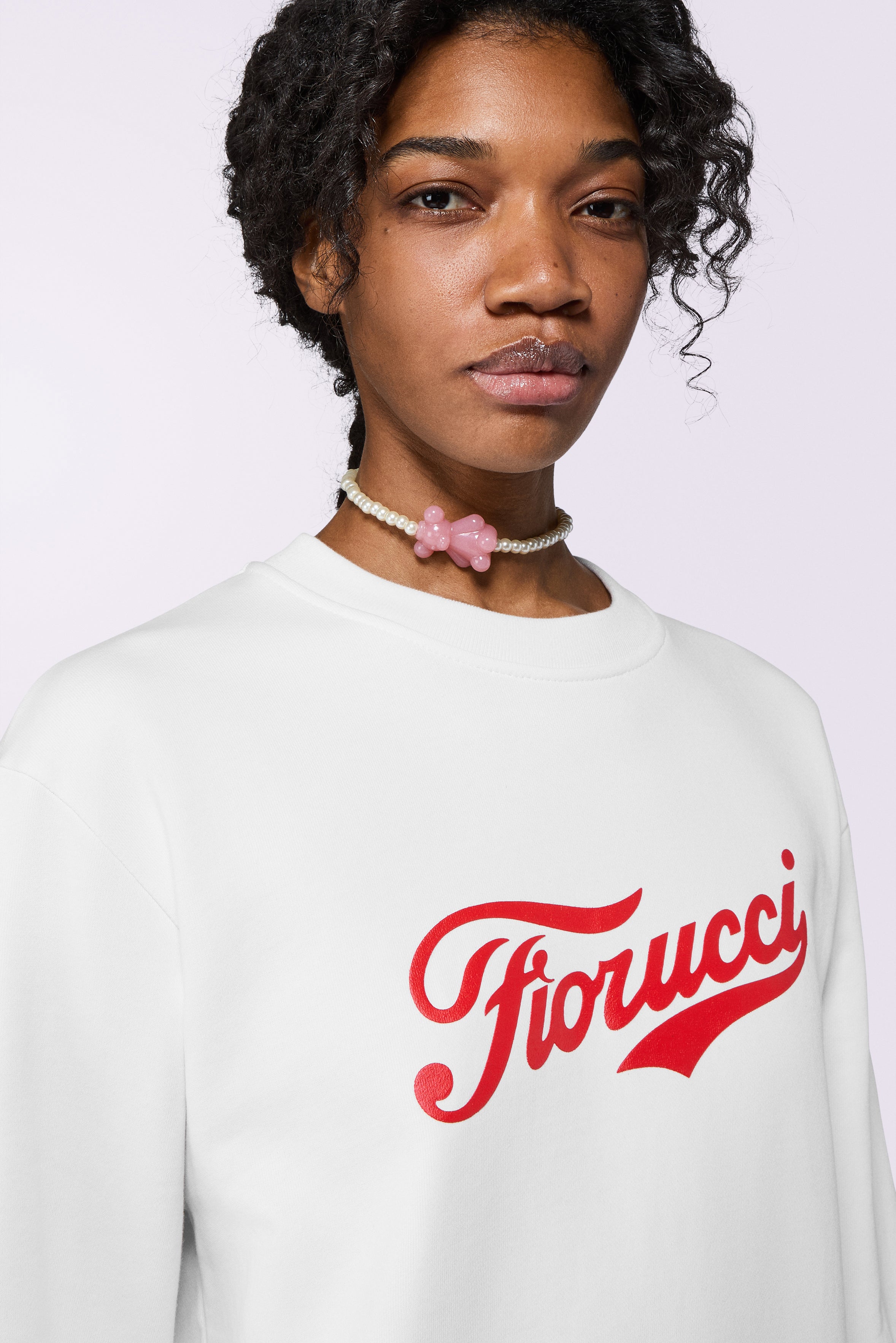 Varsity Logo Regular Sweatshirt White