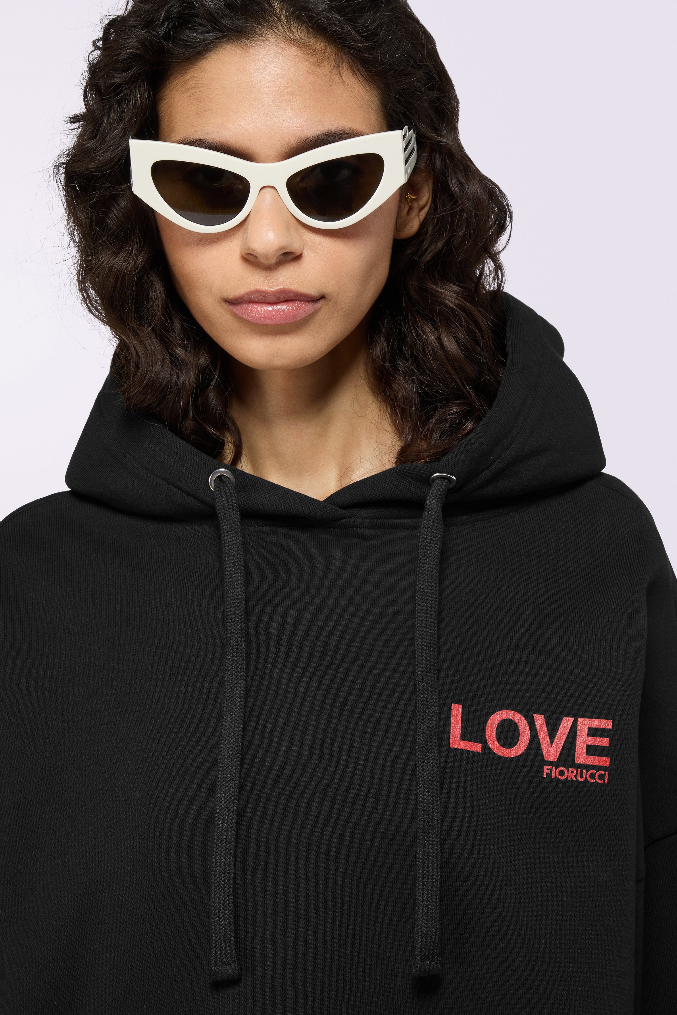 Kissing Angels Love Relaxed Hoodie Black